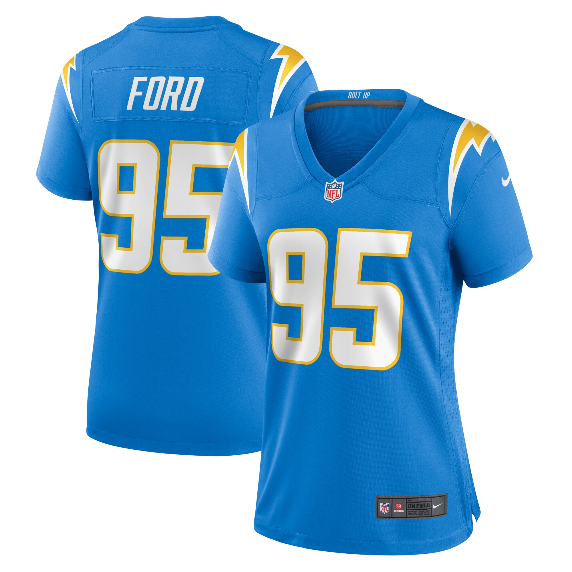 Poona Ford Los Angeles Chargers  Women's Team Game Jersey -  Powder Blue