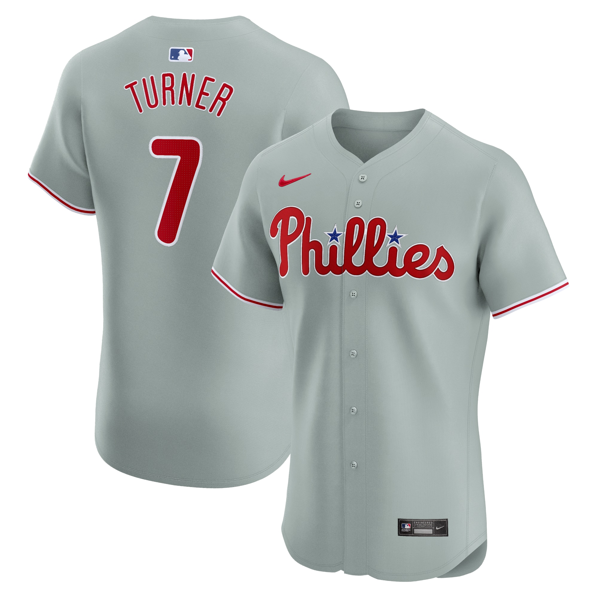 Trea Turner Philadelphia Phillies  Road Elite Player Jersey - Gray
