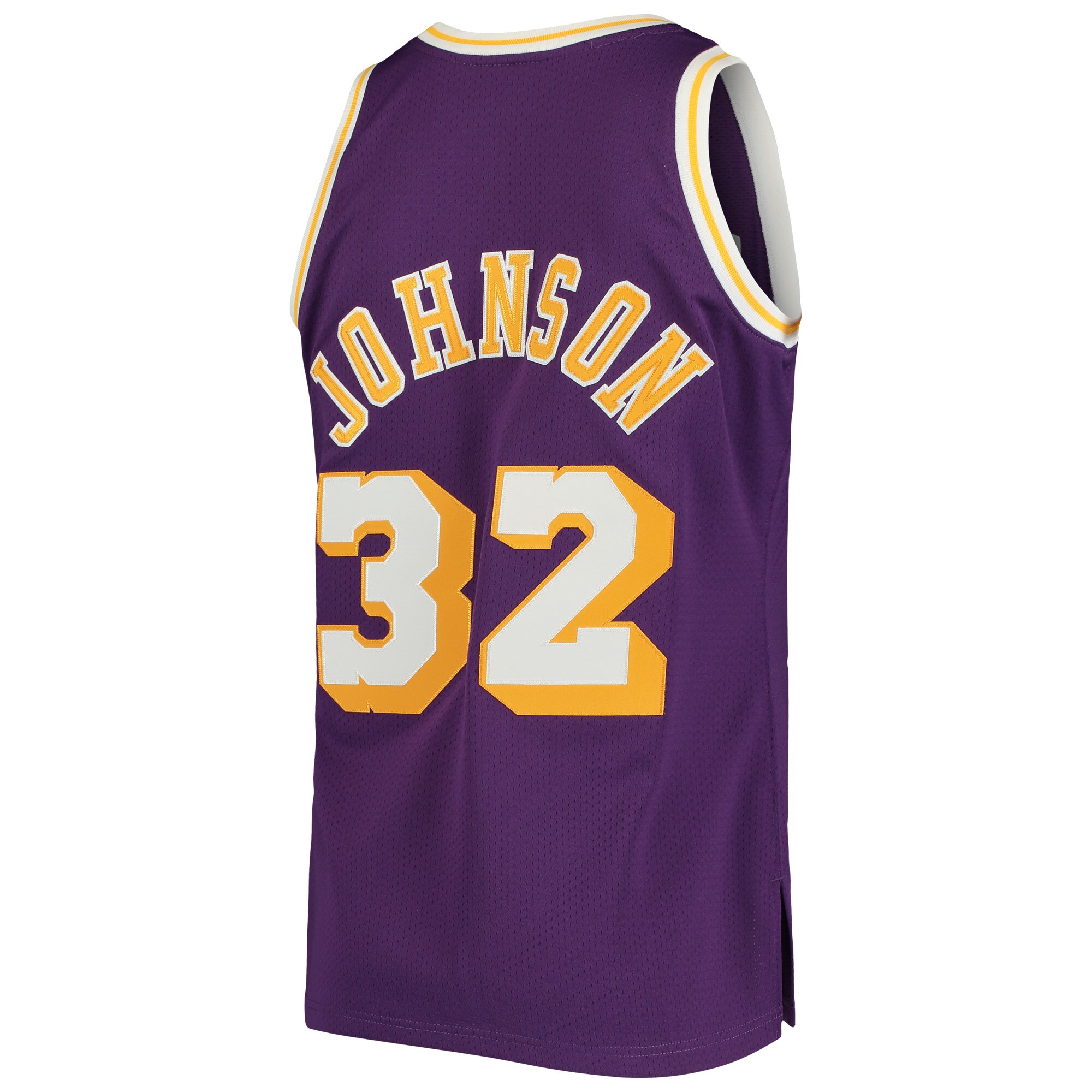 Magic Johnson Los Angeles Lakers Mitchell & Ness 1984\/85 Hardwood Classics Authentic Jersey - Purple