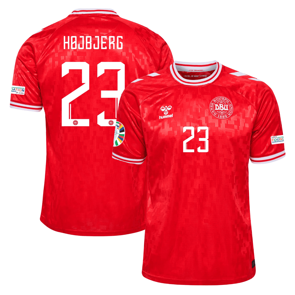 Pierre-Emile Højbjerg 23 Denmark National Team 2024 Home Stadium Men Jersey - Red