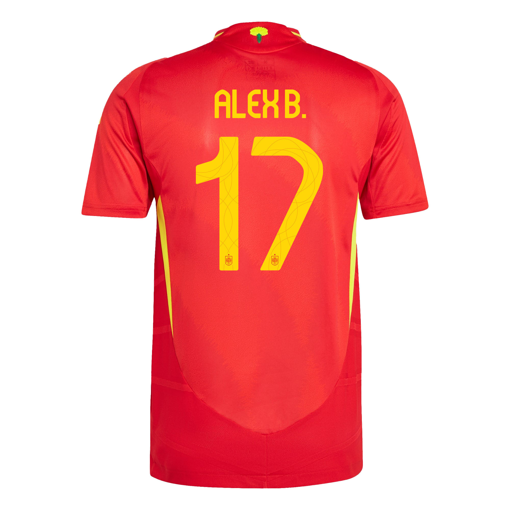 Álex Baena 17 Spain National Team 2024 Home Men Jersey - Red
