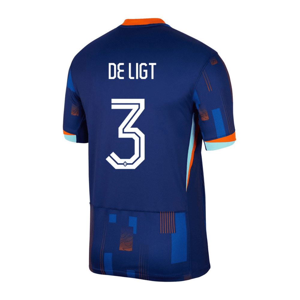 Matthijs de Ligt 3 Netherlands National Team 2024 Away Men Jersey - Blue