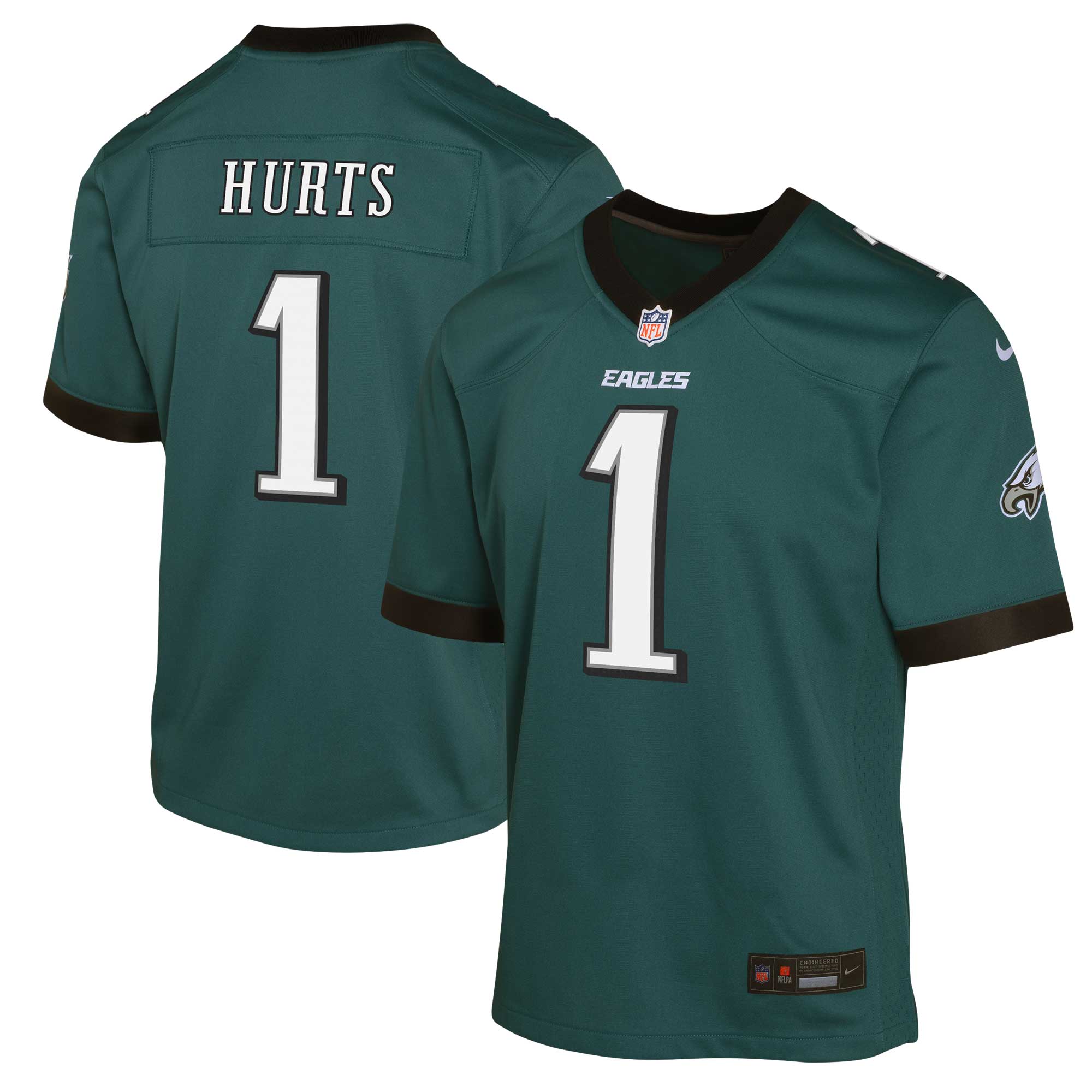 Jalen Hurts Philadelphia Eagles  Youth Game Jersey - Midnight Green