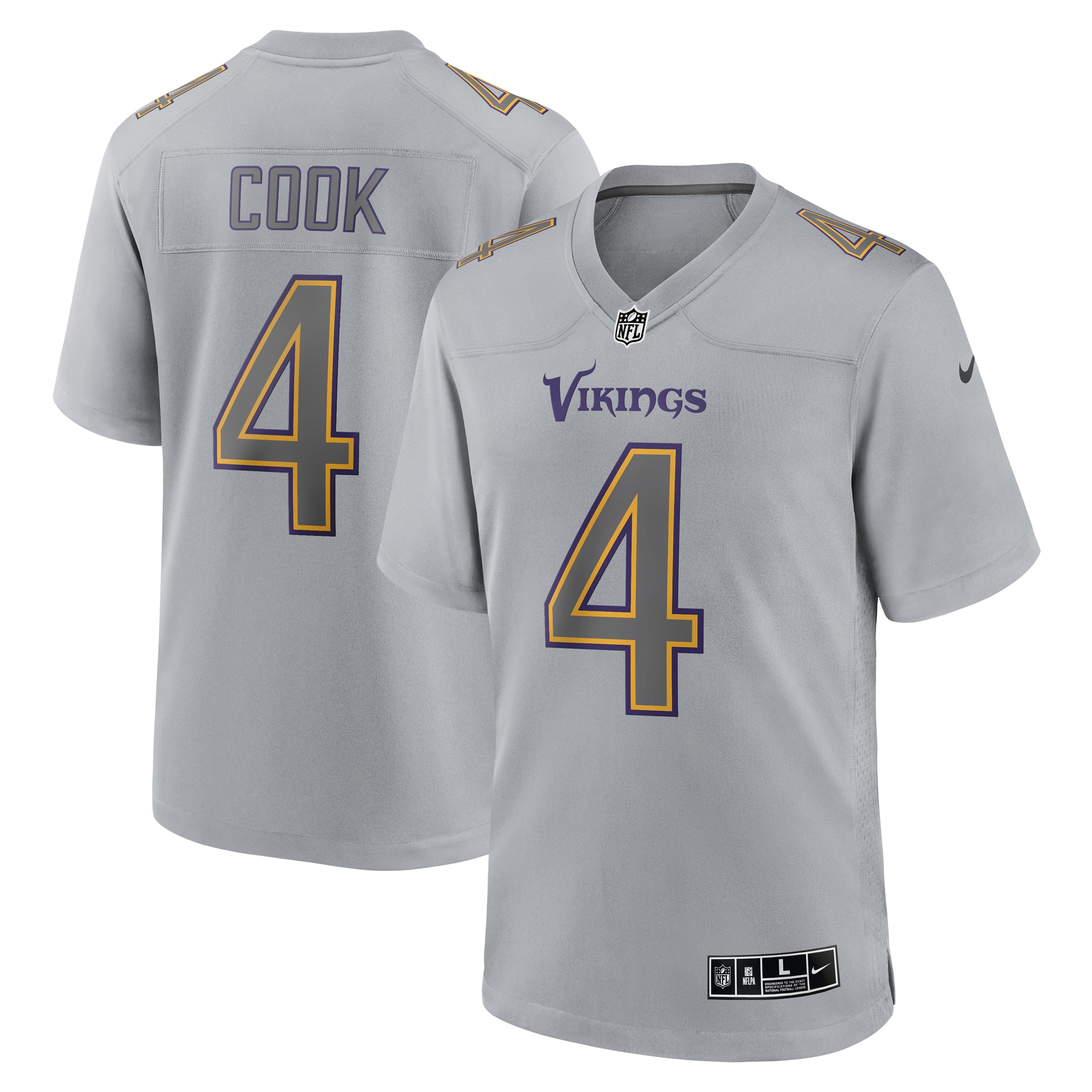 Dalvin Cook Minnesota Vikings  Atmosphere Fashion Game Jersey - Gray