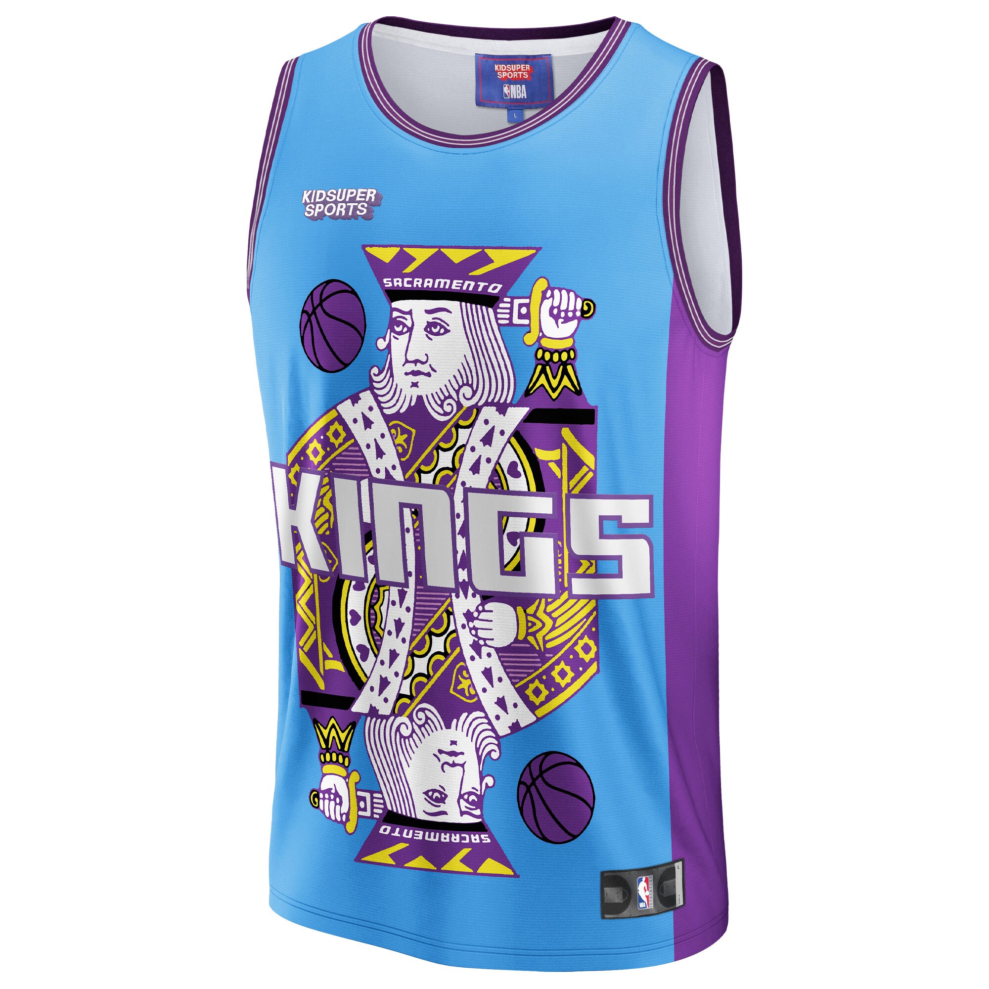 Sacramento Kings NBA & KidSuper Studios by Fanatics Unisex Hometown Jersey - Blue