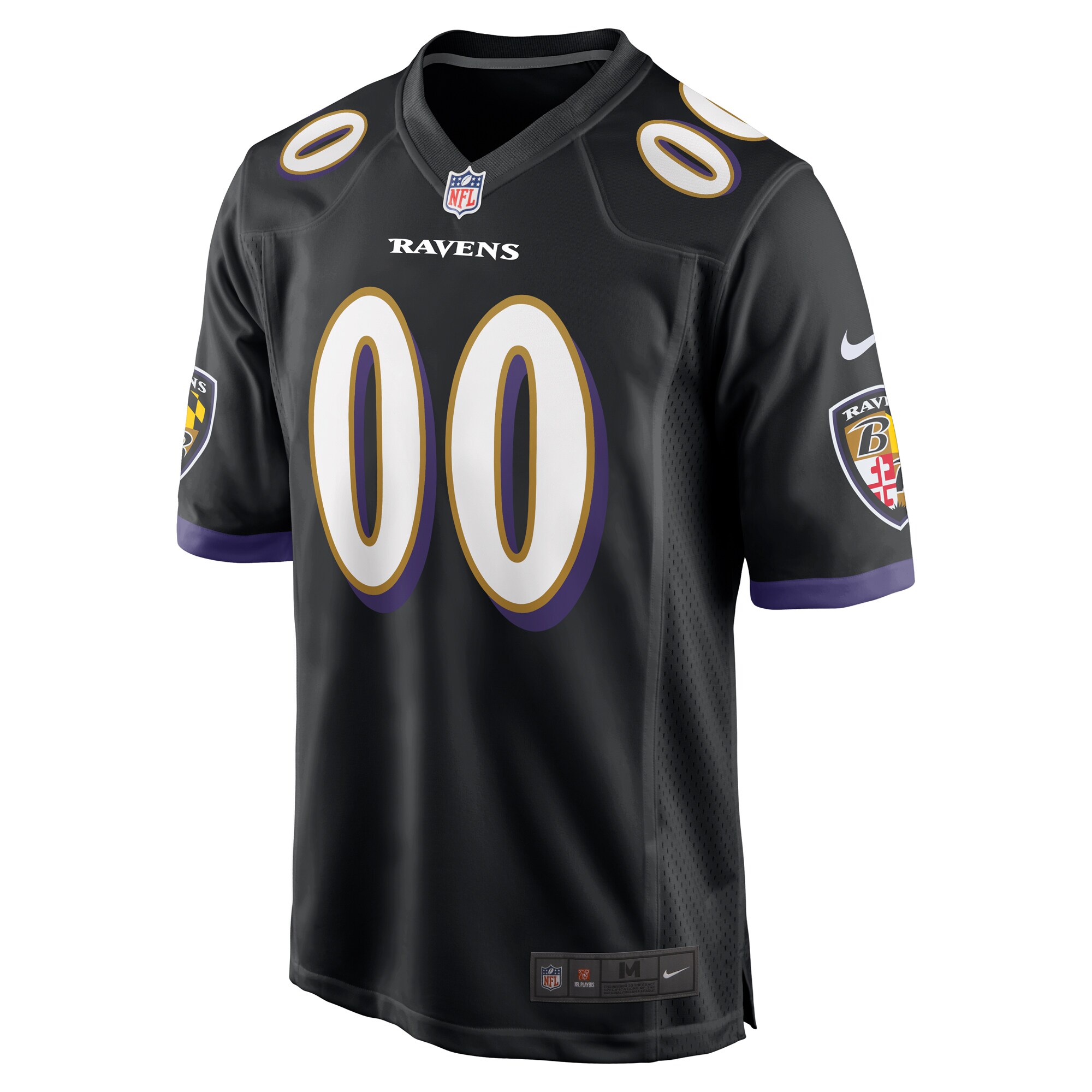 Baltimore Ravens  Alternate Custom Game Jersey - Black