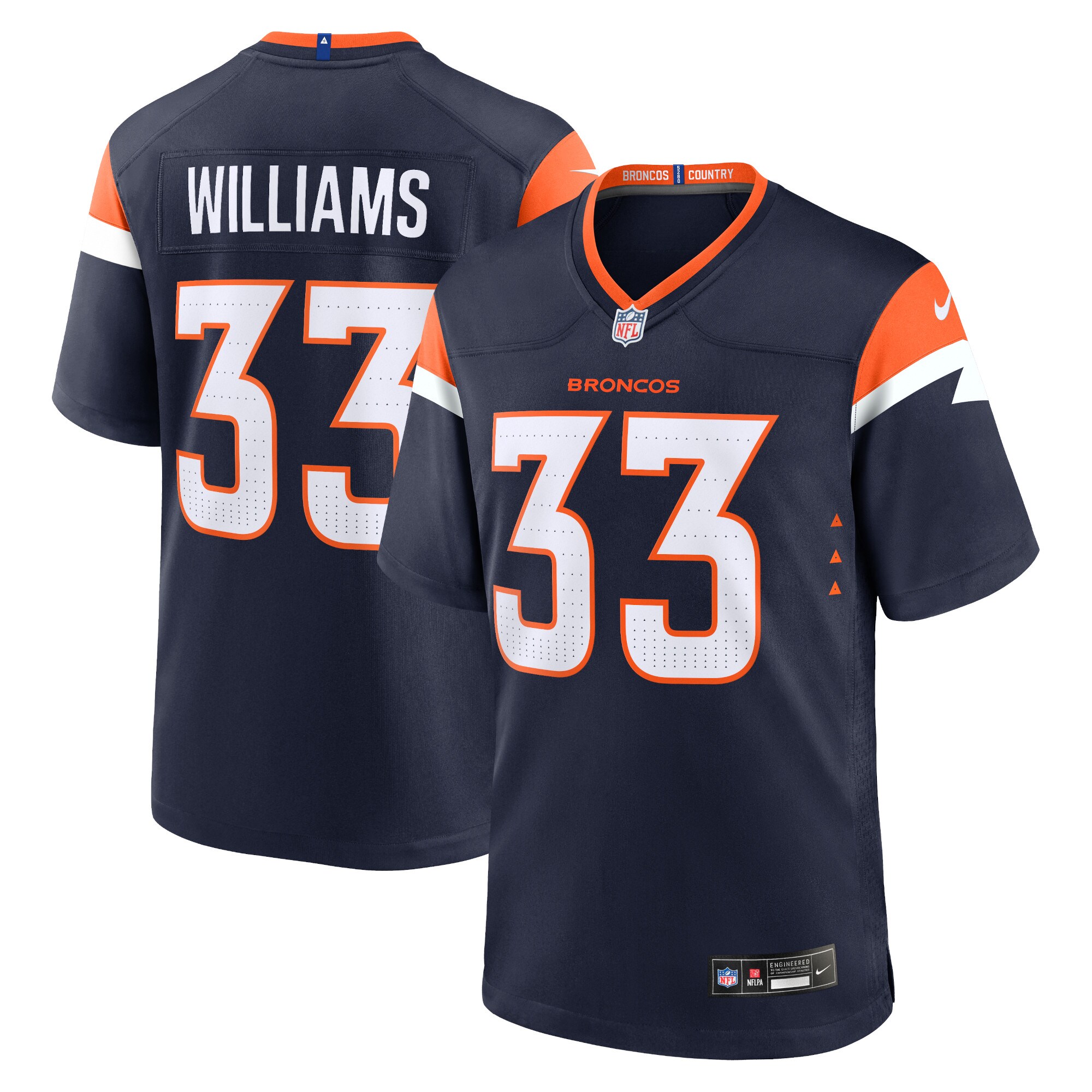 Javonte Williams Denver Broncos  Alternate Game Jersey - Navy