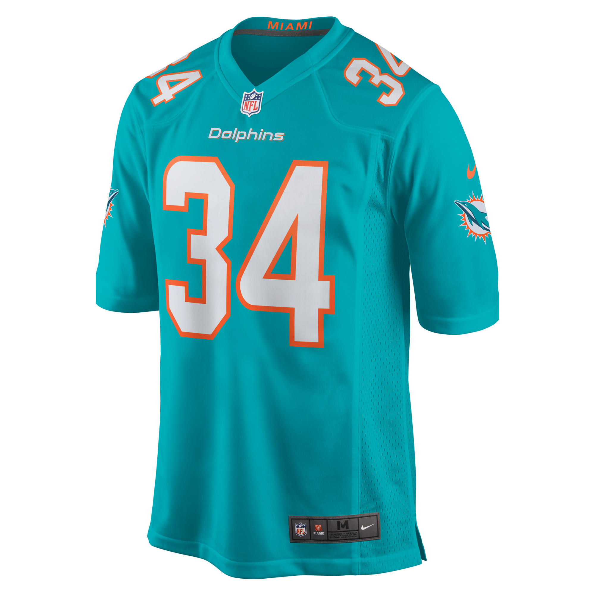 Parry Nickerson Miami Dolphins  Team Game Jersey -  Aqua