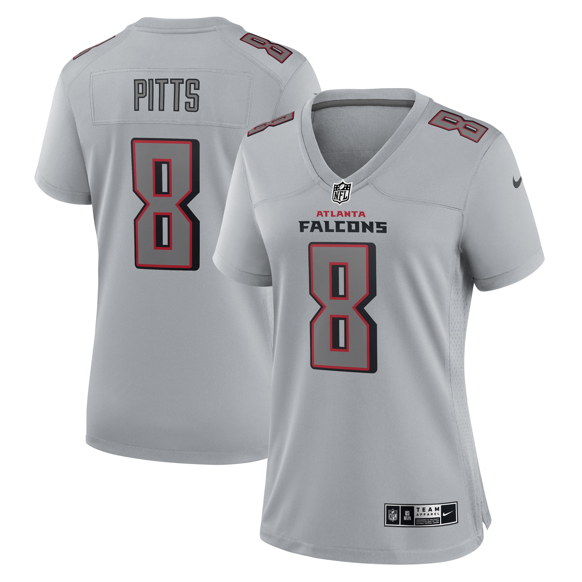 Kyle Pitts Atlanta Falcons  Women's Atmosphere Fashion Game Jersey - Gray