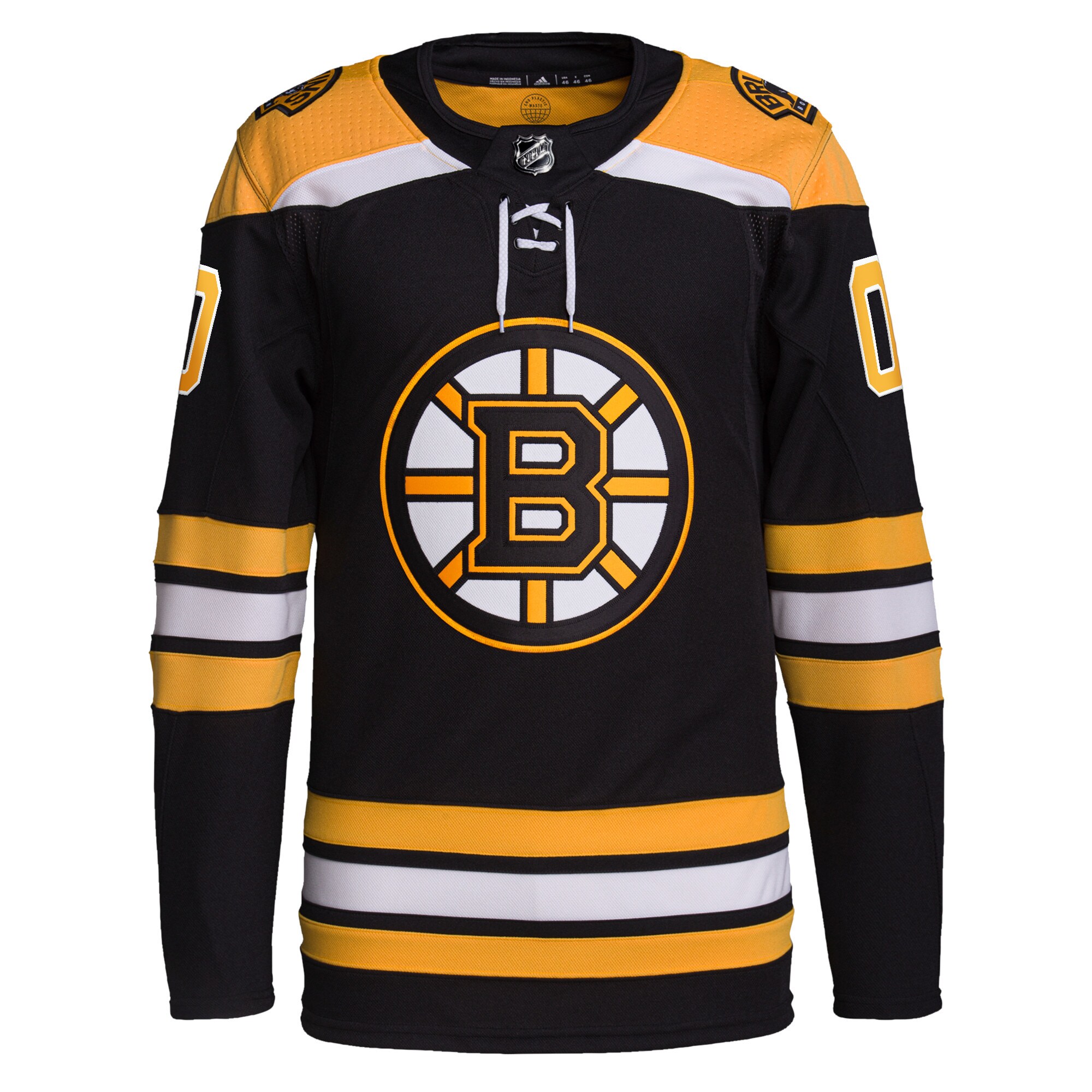 Boston Bruins adidas  Home  Primegreen Authentic Custom Jersey - Black