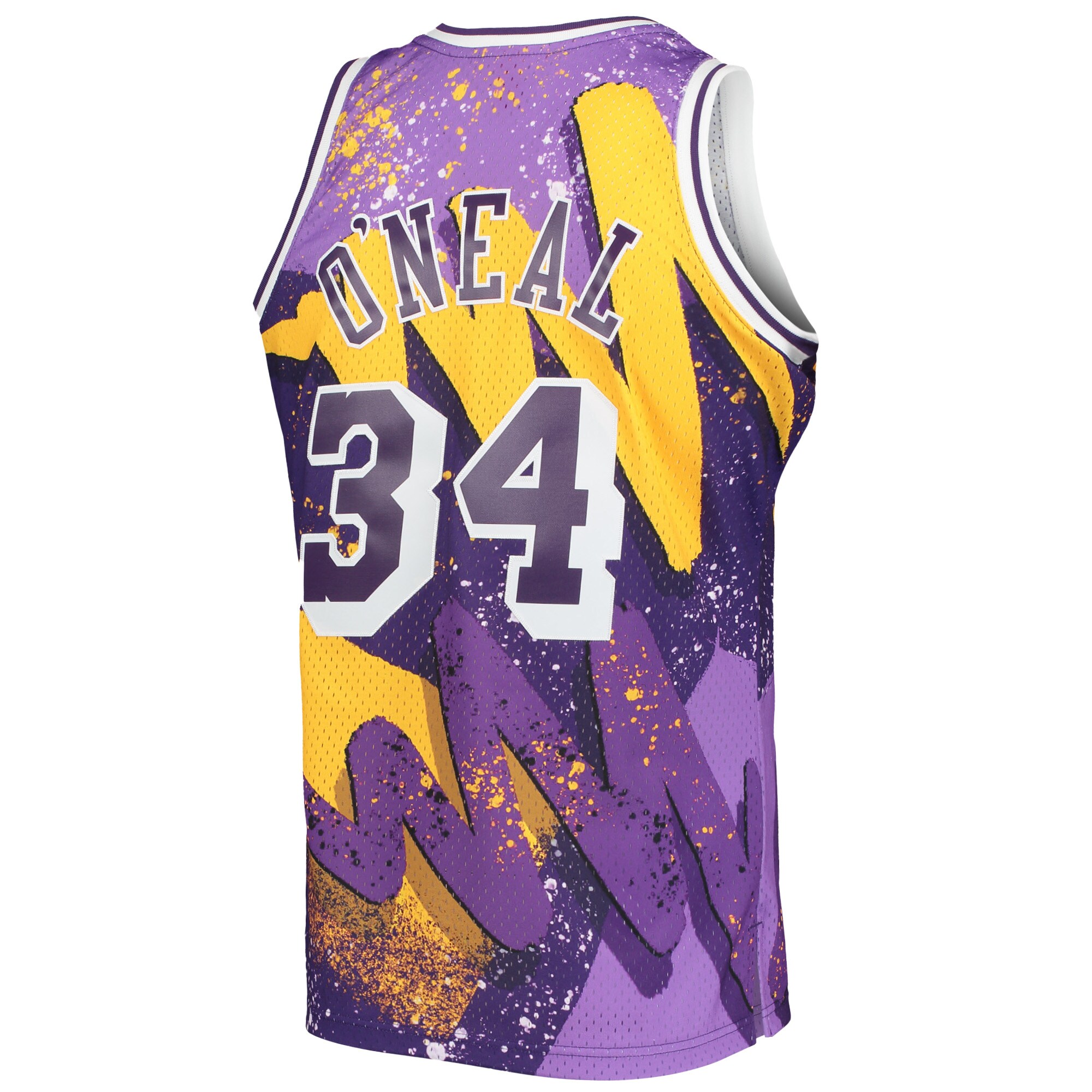 Shaquille O'Neal Los Angeles Lakers Mitchell & Ness Hardwood Classics 1996\/97 Hyper Hoops Swingman Jersey - Purple