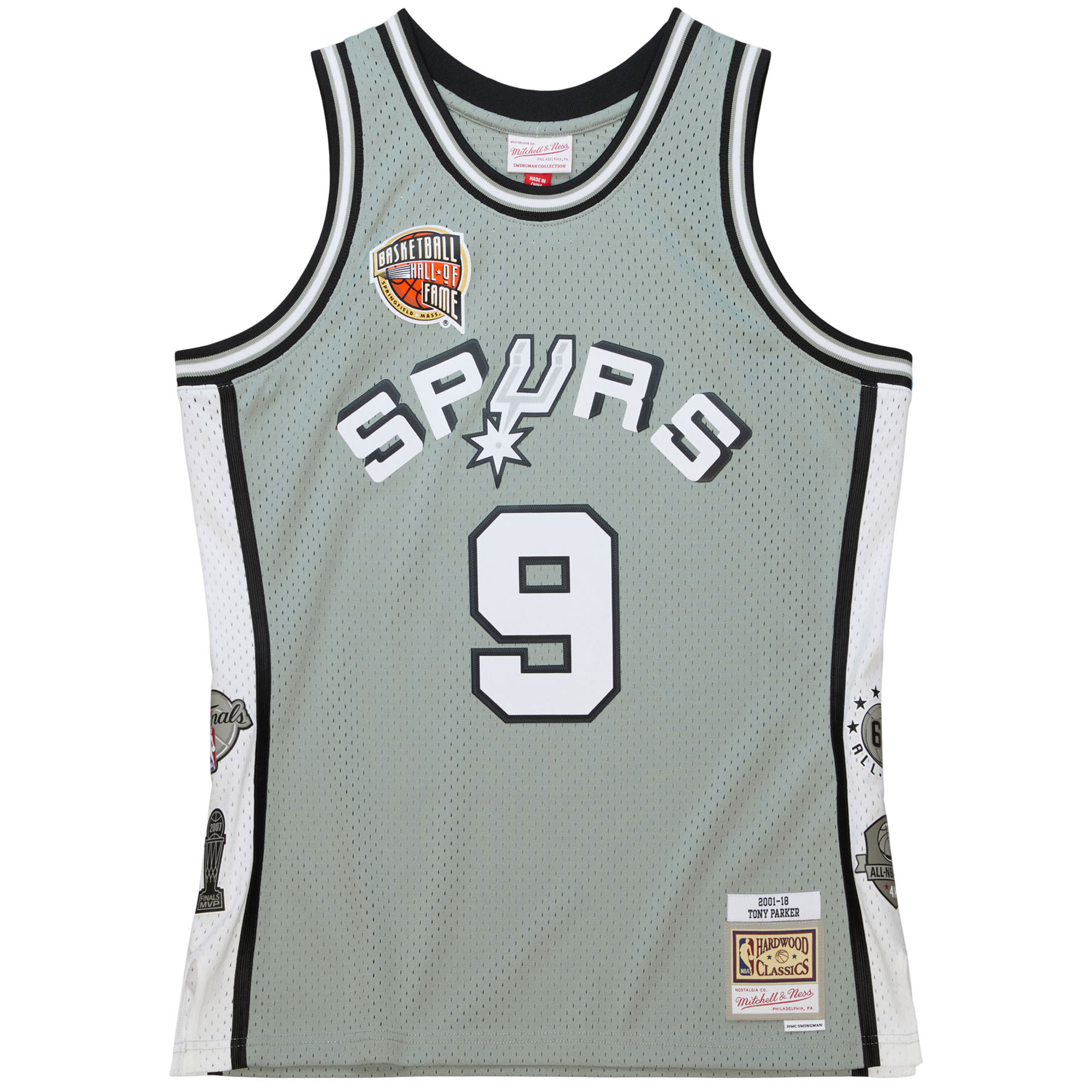 Tony Parker San Antonio Spurs Mitchell & Ness Unisex Hall of Fame Class of 2023 Throwback Swingman Jersey - Gray