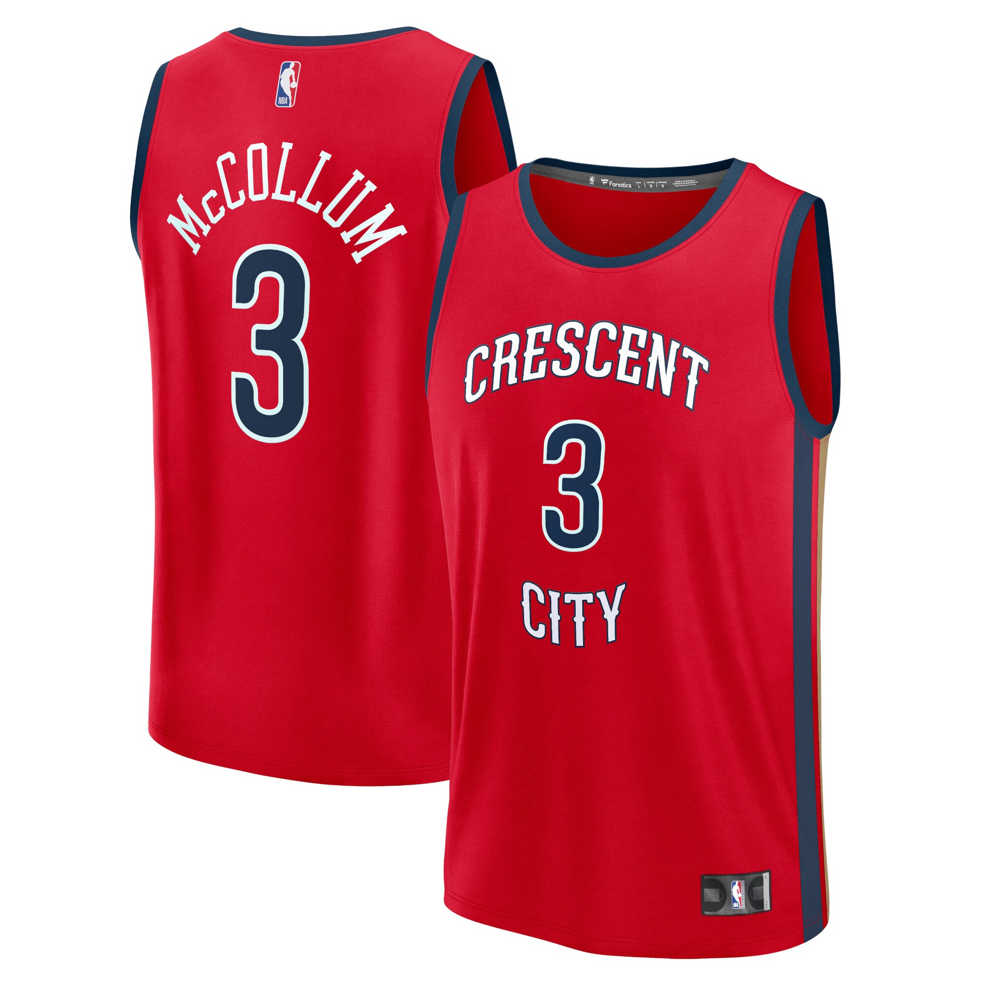 CJ McCollum New Orleans Pelicans Fanatics Fast Break Replica Jersey - Statement Edition - Red