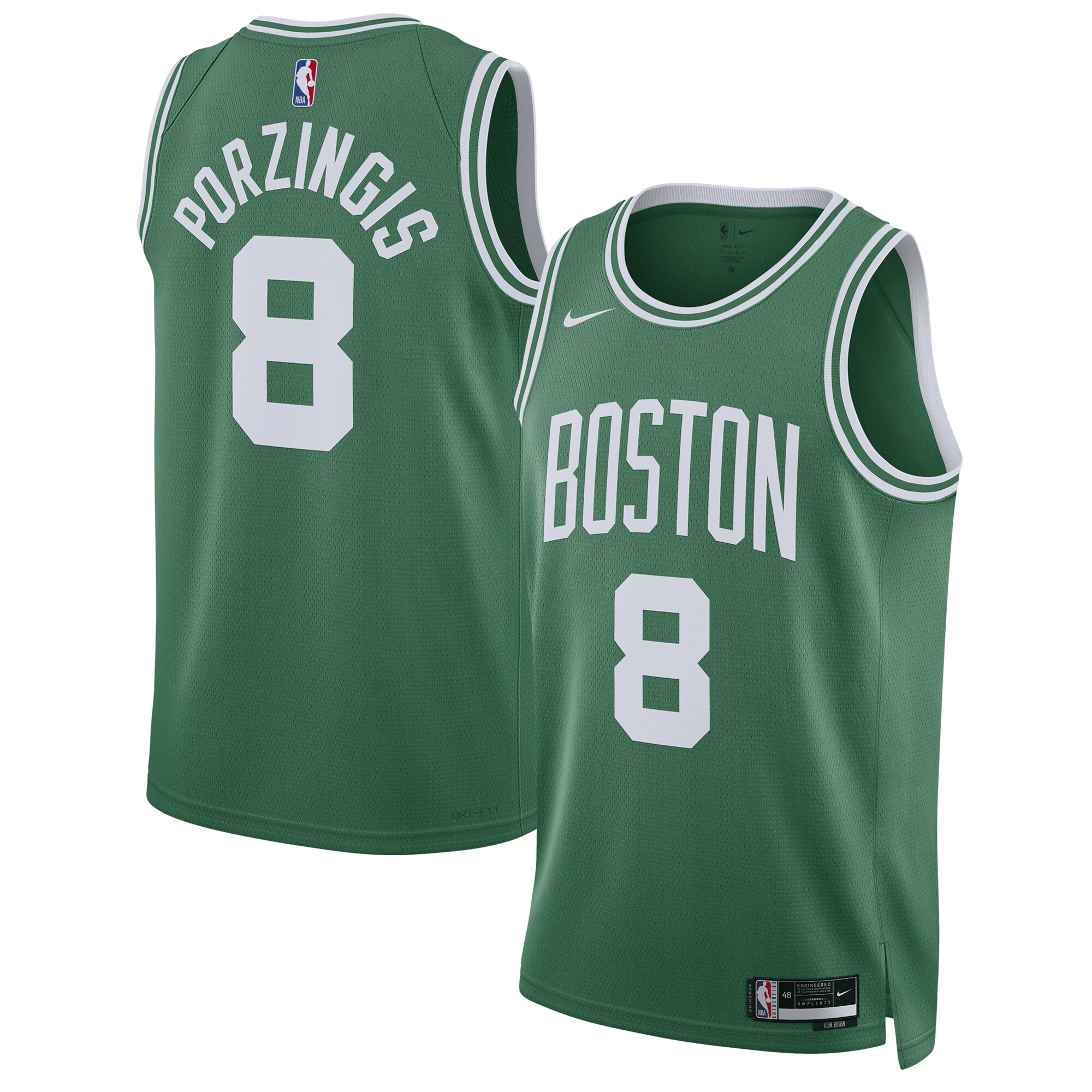 Kristaps Porzingis Boston Celtics  Unisex Swingman Jersey - Icon Edition - Kelly Green