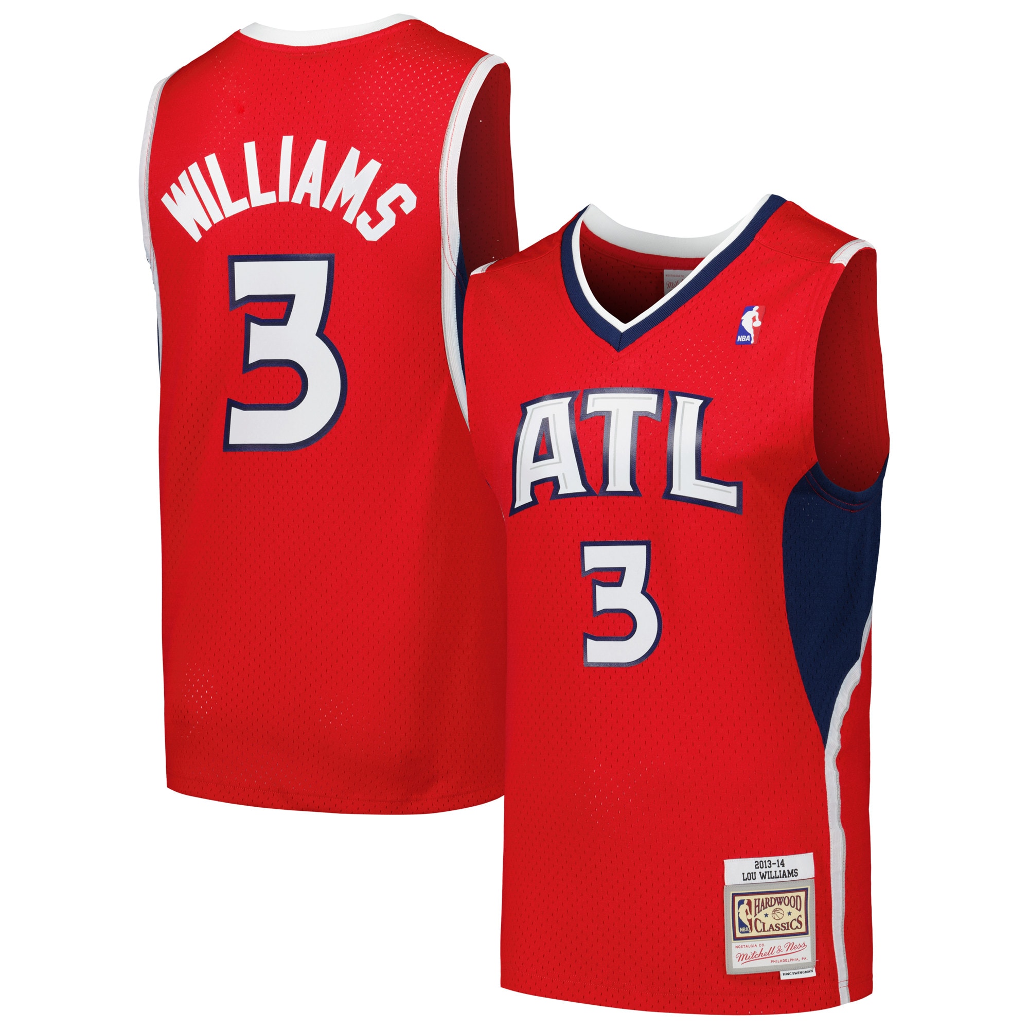 Lou Williams Atlanta Hawks Mitchell & Ness 2001\/02 Hardwood Classics Swingman Jersey - Red