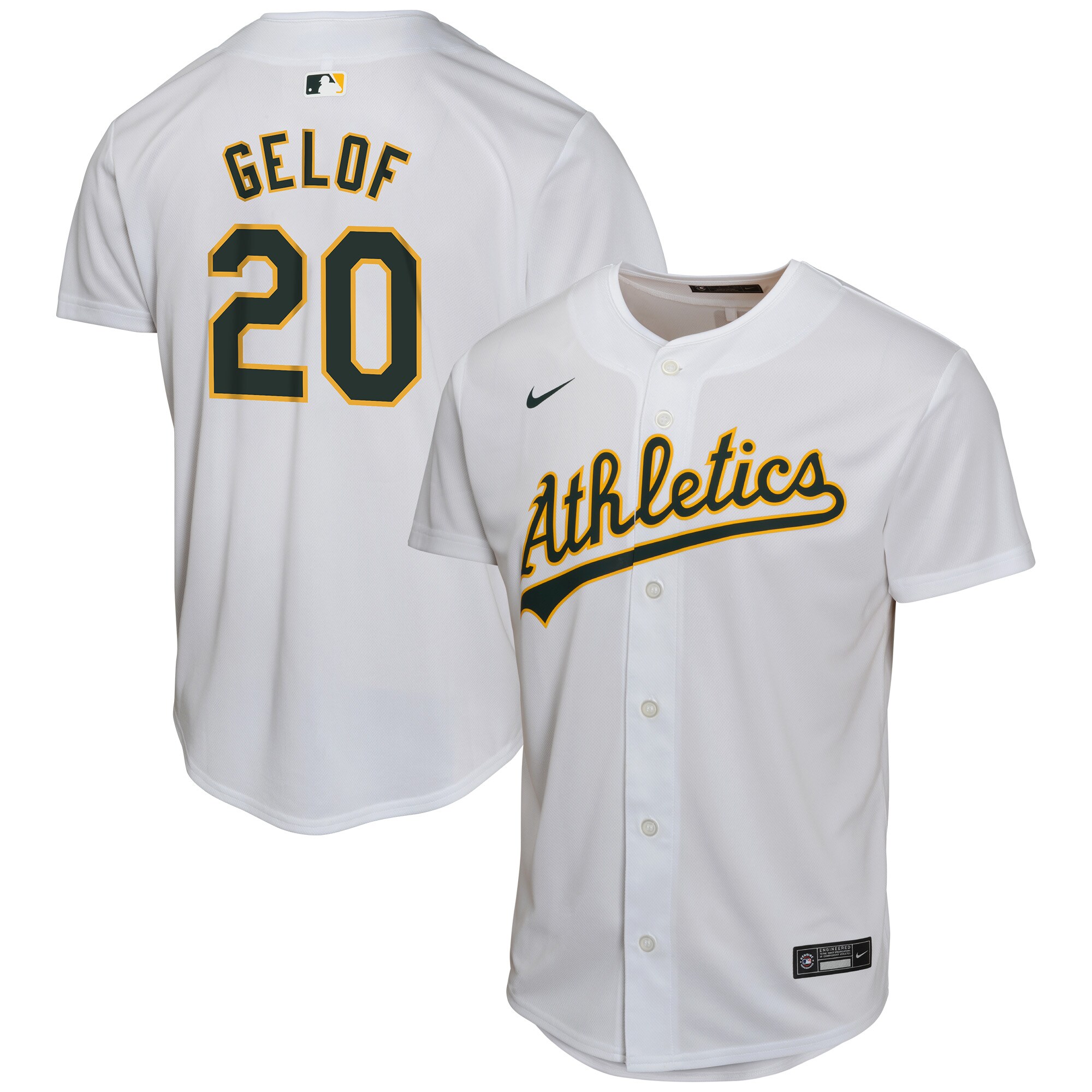 Zack Gelof Oakland Athletics  Youth Home Game Player Jersey - Gray
