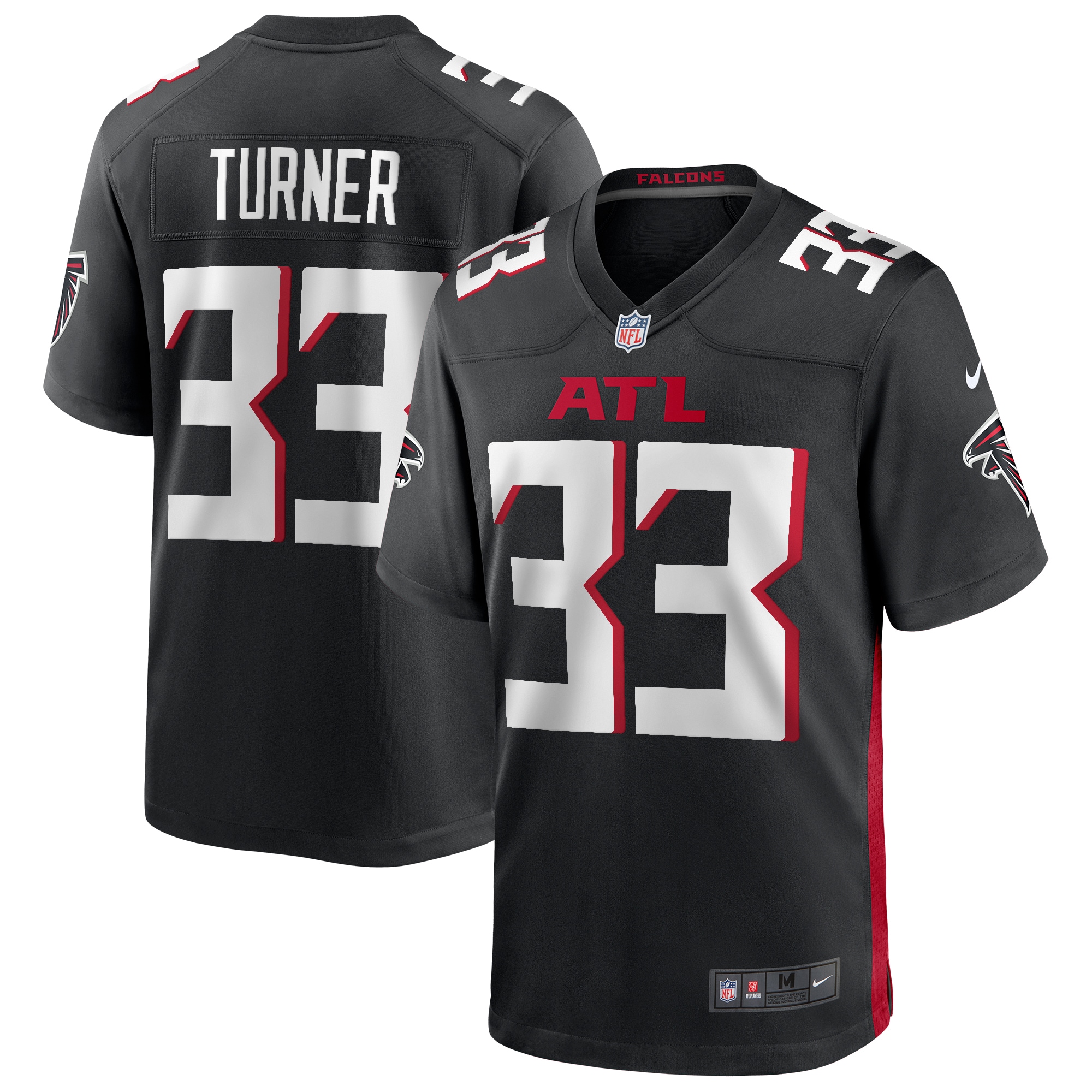 Michael Turner Atlanta Falcons  Game Retired Player Jersey - Black