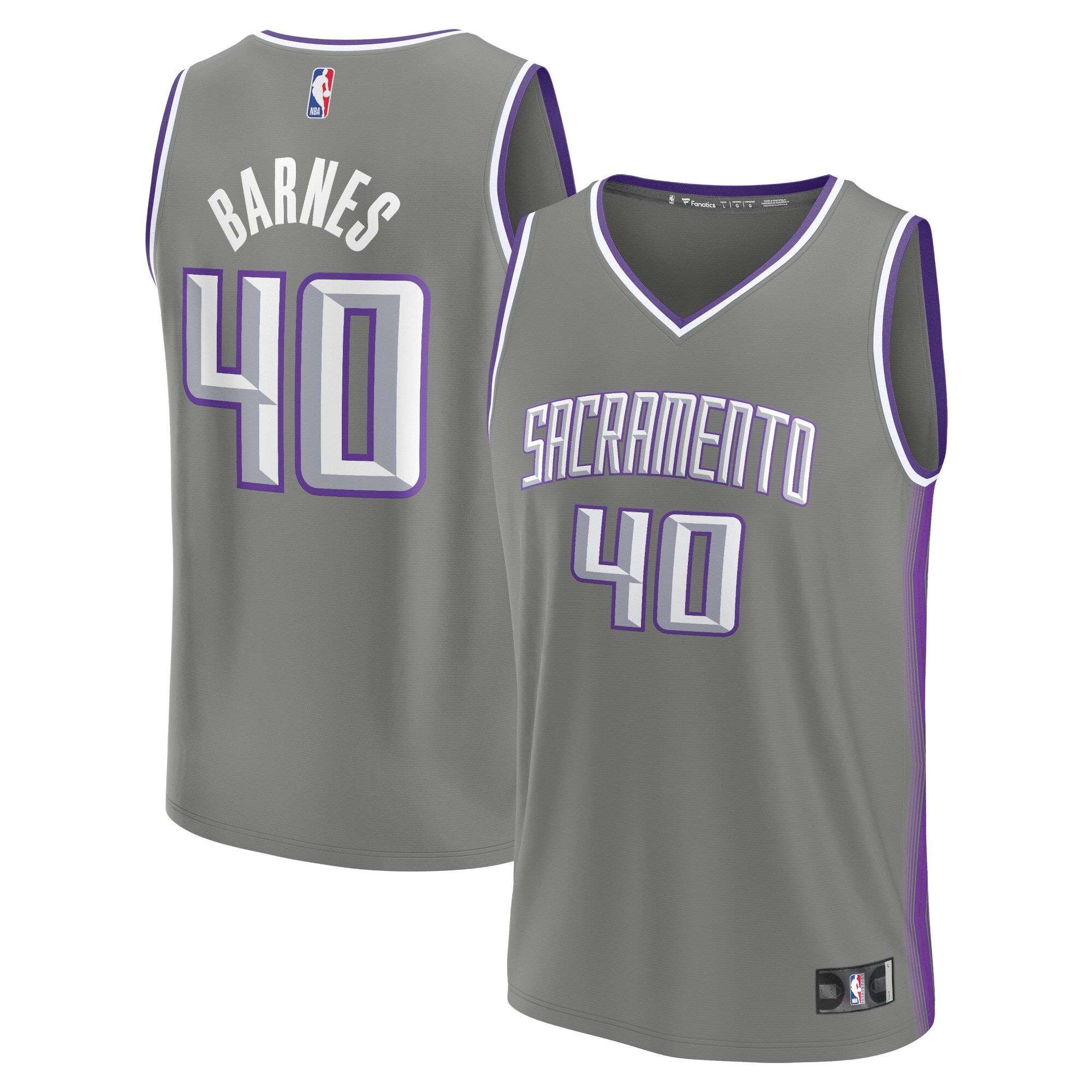 Harrison Barnes Sacramento Kings Fanatics Fastbreak Jersey - City Edition - Gray