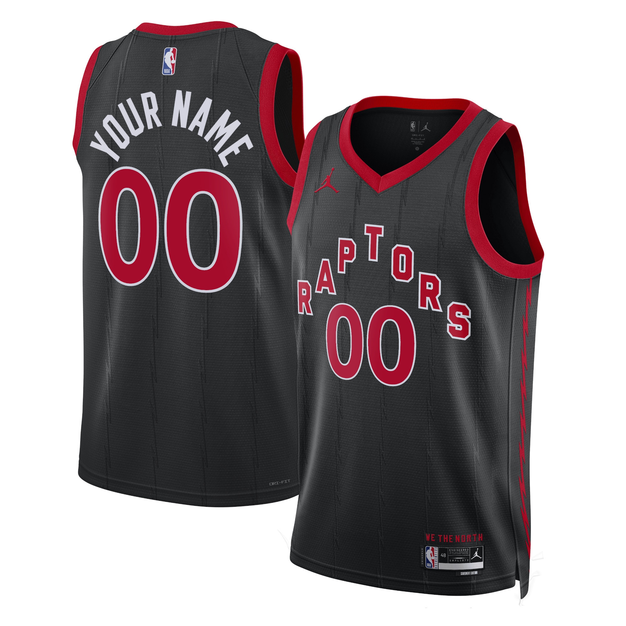 Toronto Raptors Jordan Brand Unisex 2022\/23 Swingman Custom Jersey - Statement Edition - Black
