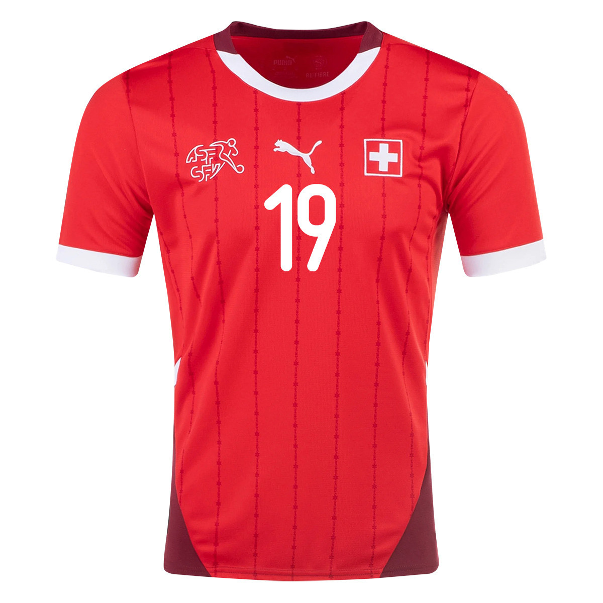Dan Ndoye 19 Switzerland National Team 2024/25 Home Men Jersey - Red