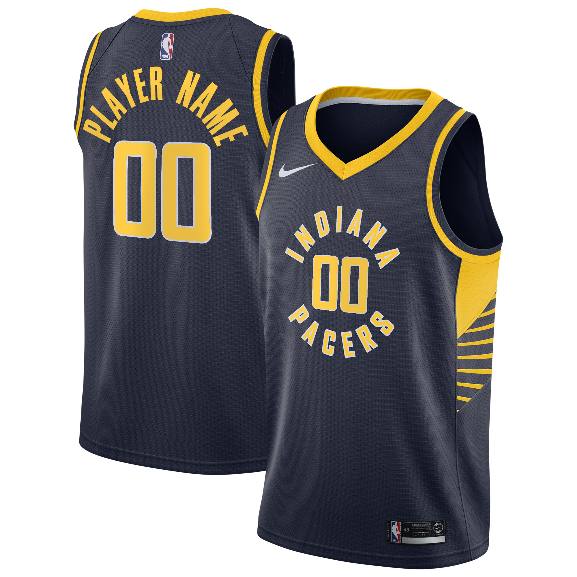 Indiana Pacers  2020\/21 Swingman Custom Jersey - Icon Edition - Navy