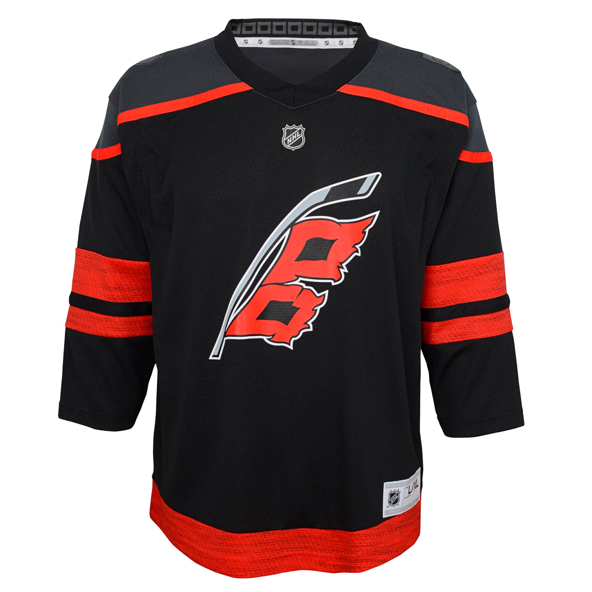 Carolina Hurricanes Youth Home Replica Custom Jersey - Black