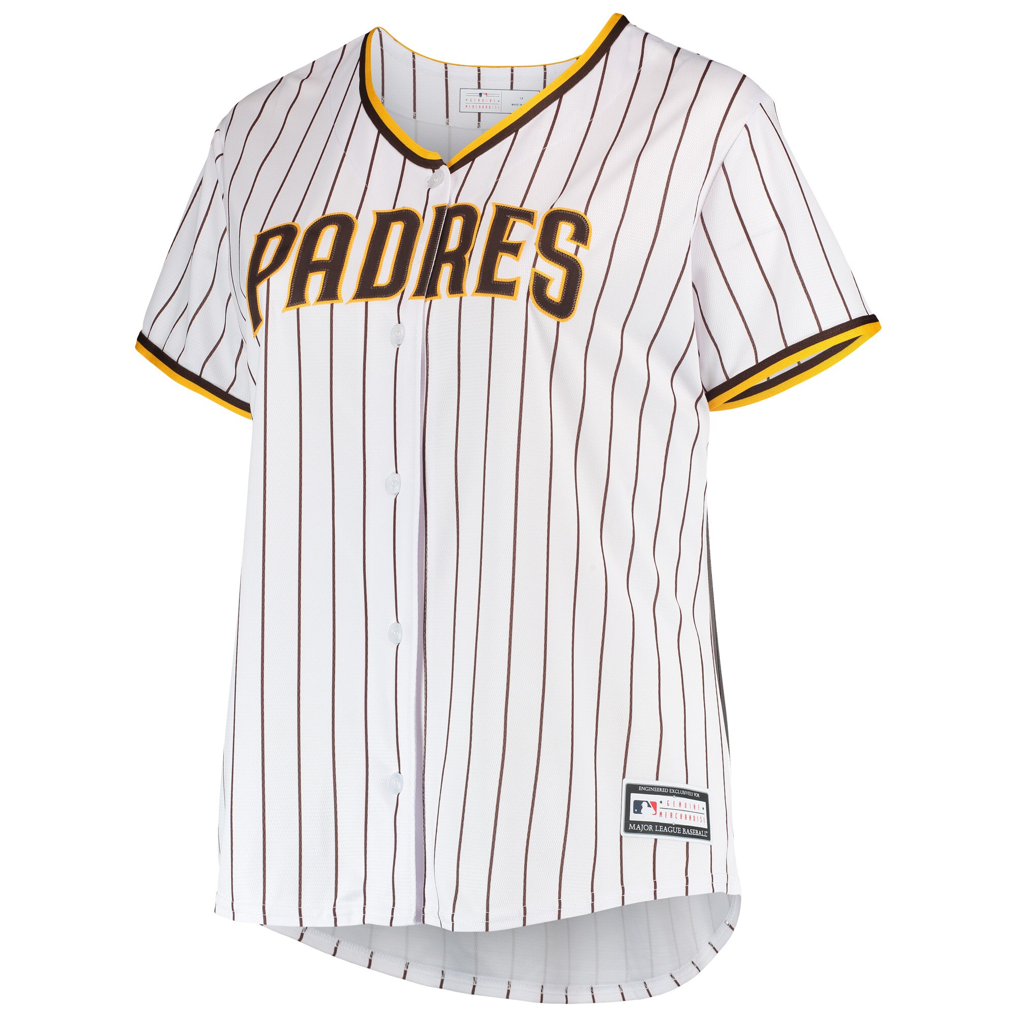 Fernando Tatis Jr. San Diego Padres Women's Plus Size Replica Player Jersey - White\/Brown