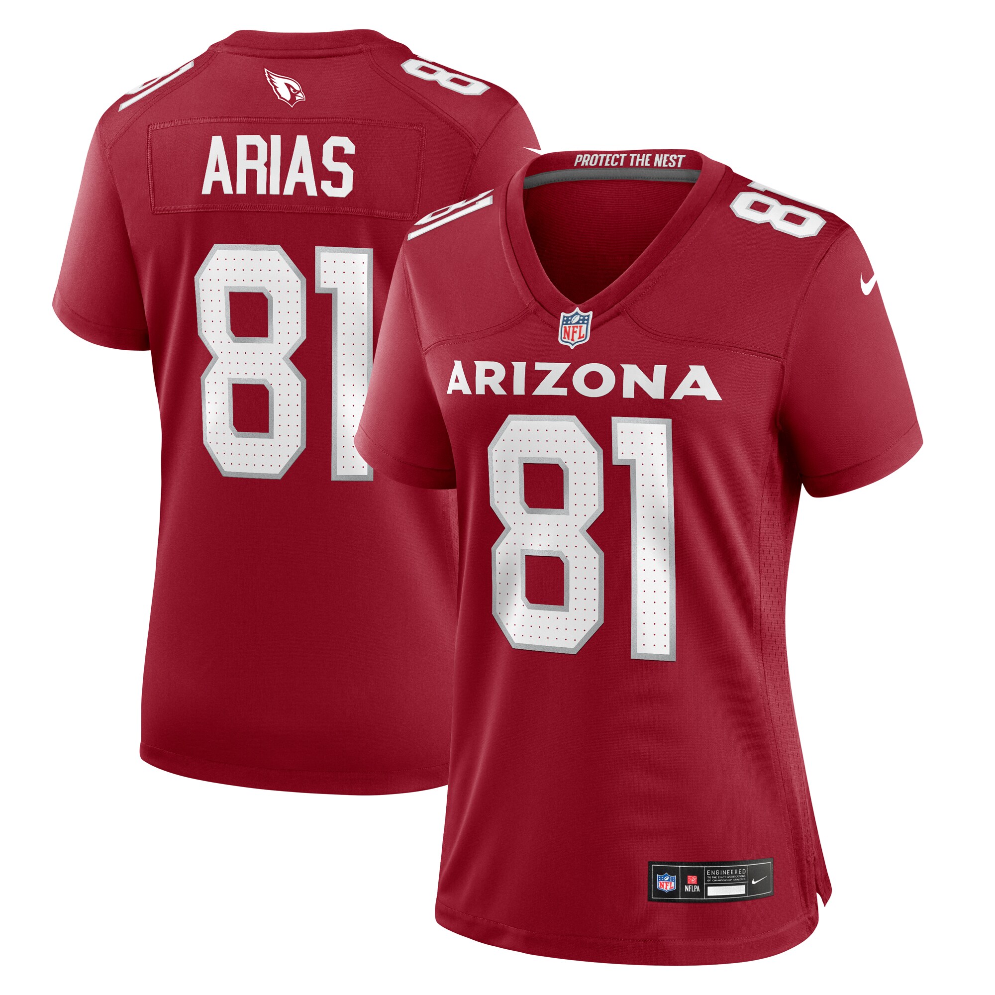 Daniel Arias Arizona Cardinals  Women's Team Game Jersey -  Cardinal