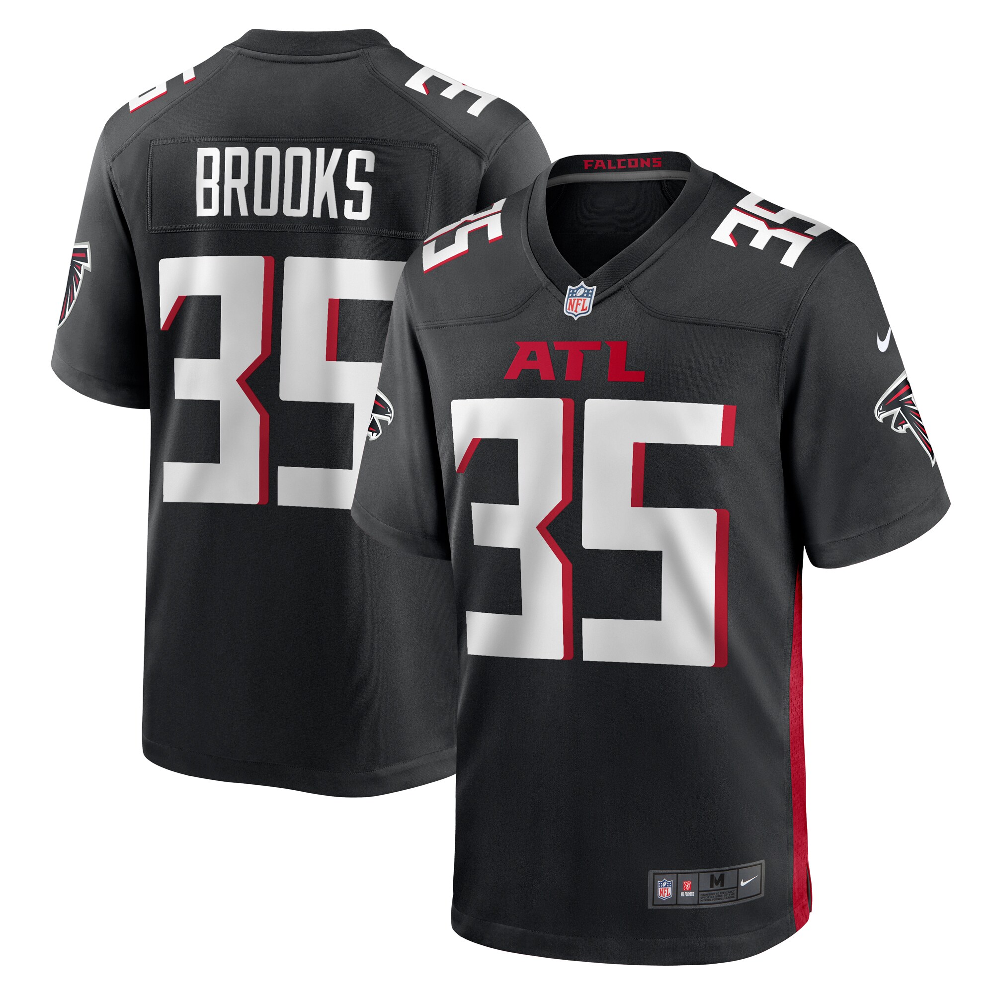 Natrone Brooks Atlanta Falcons  Team Game Jersey -  Black