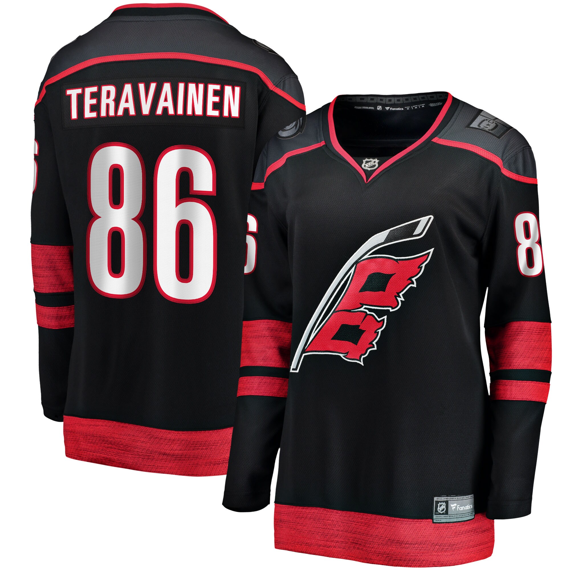 Teuvo Teravainen Carolina Hurricanes Fanatics Women's Home Breakaway Player Jersey - Black