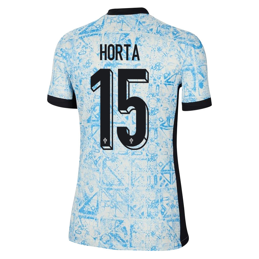 Ricardo Horta 15 Portugal National Team 2024/25 Away WOMEN Jersey - Cream/Blue