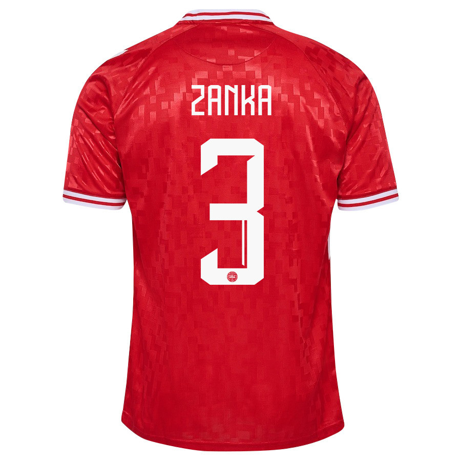 Mathias Jørgensen 3 Denmark National Team 2024/25 Home Men Jersey - Red