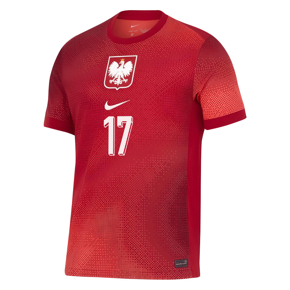 Bartosz Salamon 17 Poland National Team 2024/25 Away Men Jersey - Red