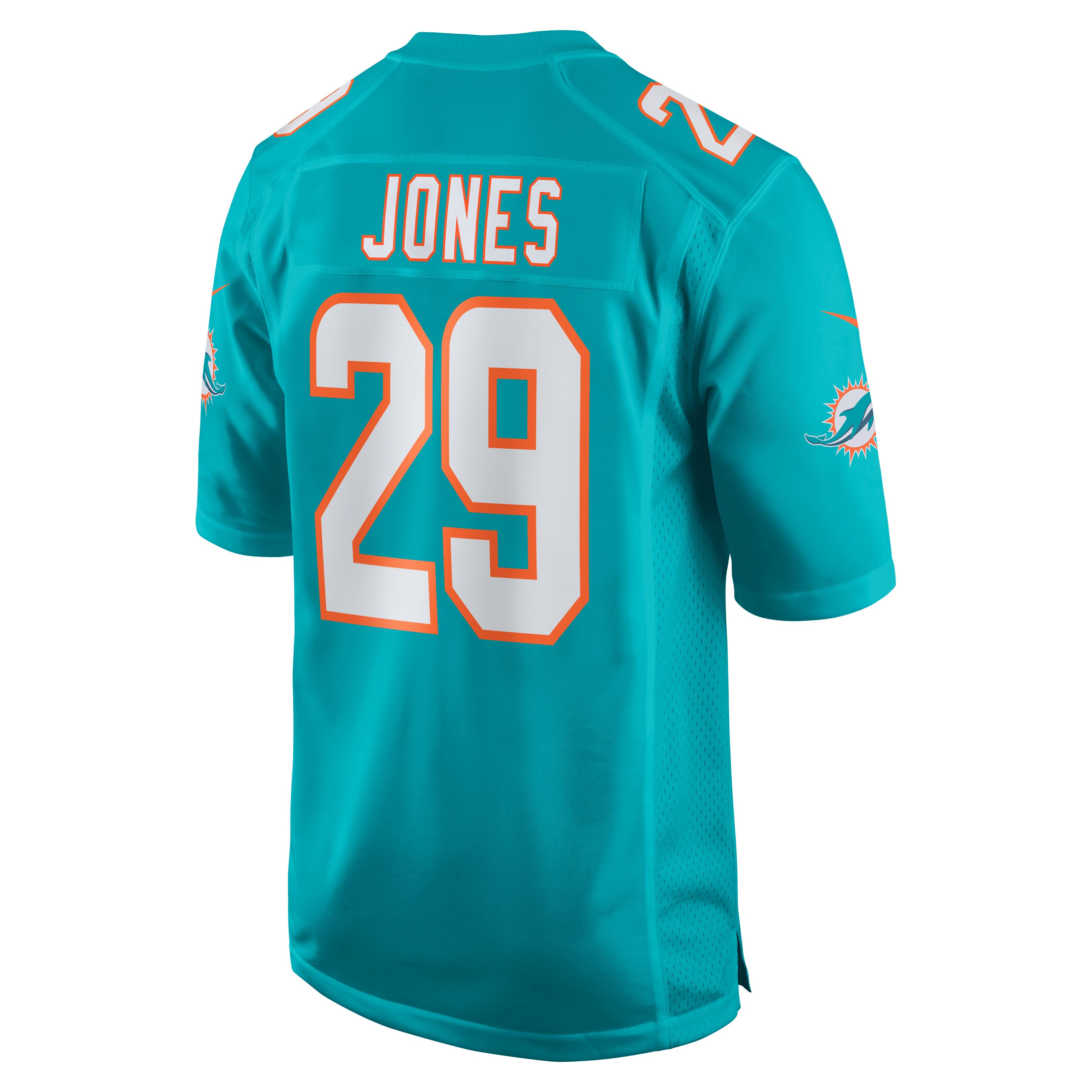 Brandon Jones Miami Dolphins  Team Game Jersey - Aqua