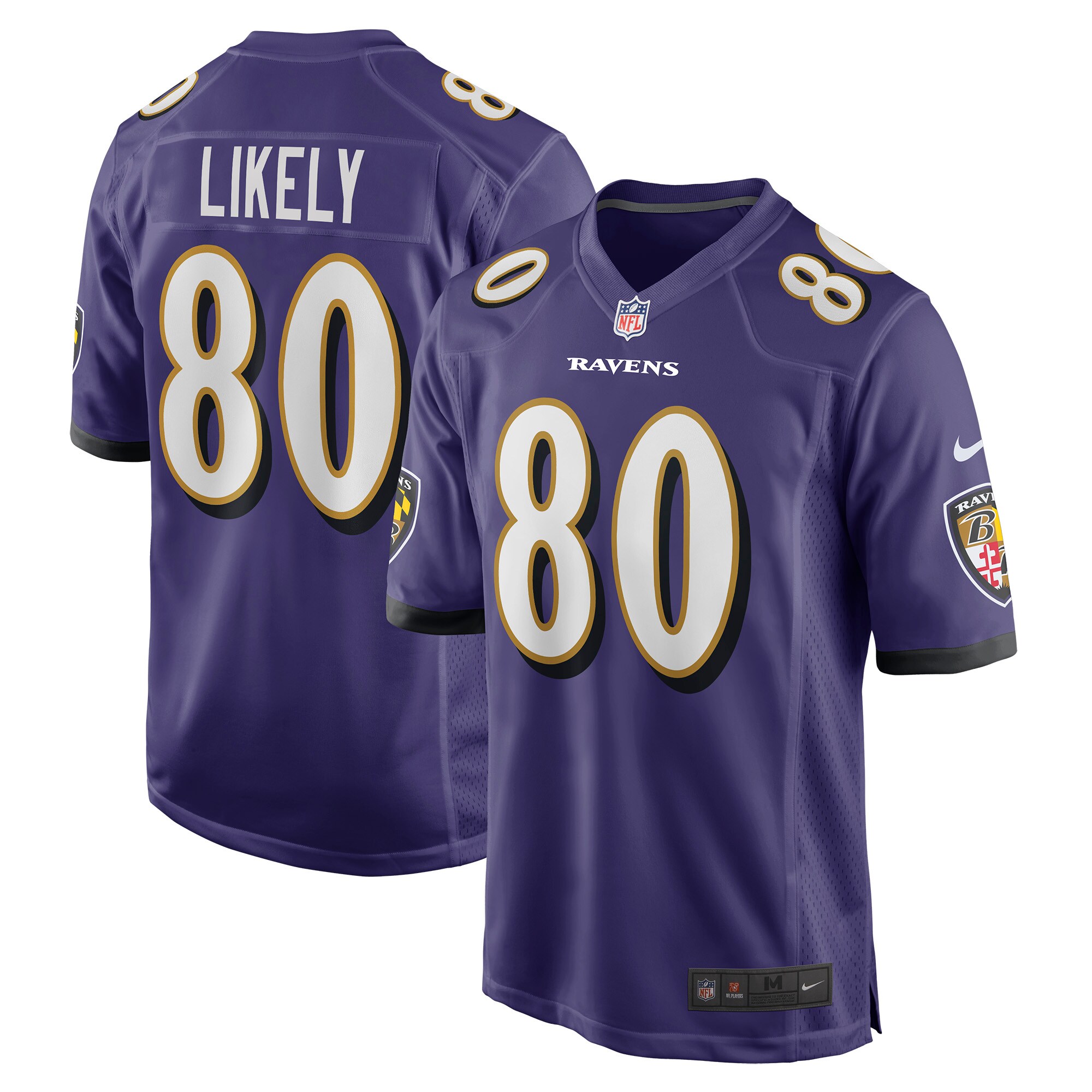 Isaiah Likely Baltimore Ravens  Player Game Jersey - Purple