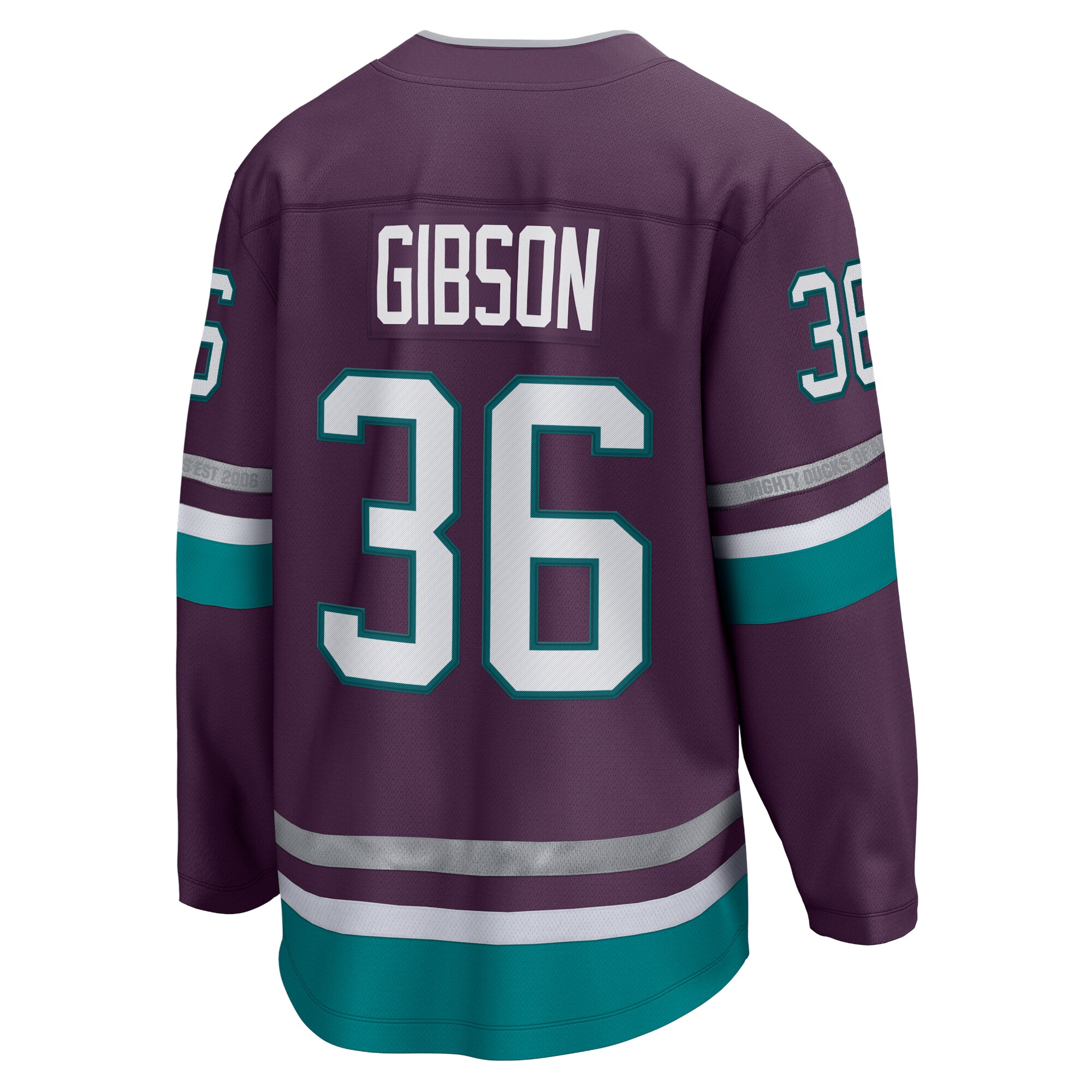 John Gibson Anaheim Ducks Fanatics 30th Anniversary Premier Breakaway Jersey - Purple