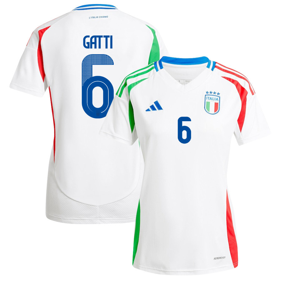 Federico Gatti 6 Italy National Team 2024/25 Away Women Jersey - White