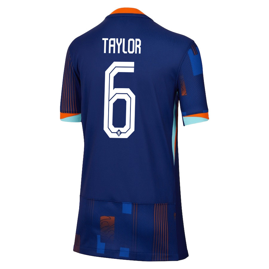 Kenneth Taylor 6 Netherlands National Team 2024/25 Away YOUTH Jersey - Navy