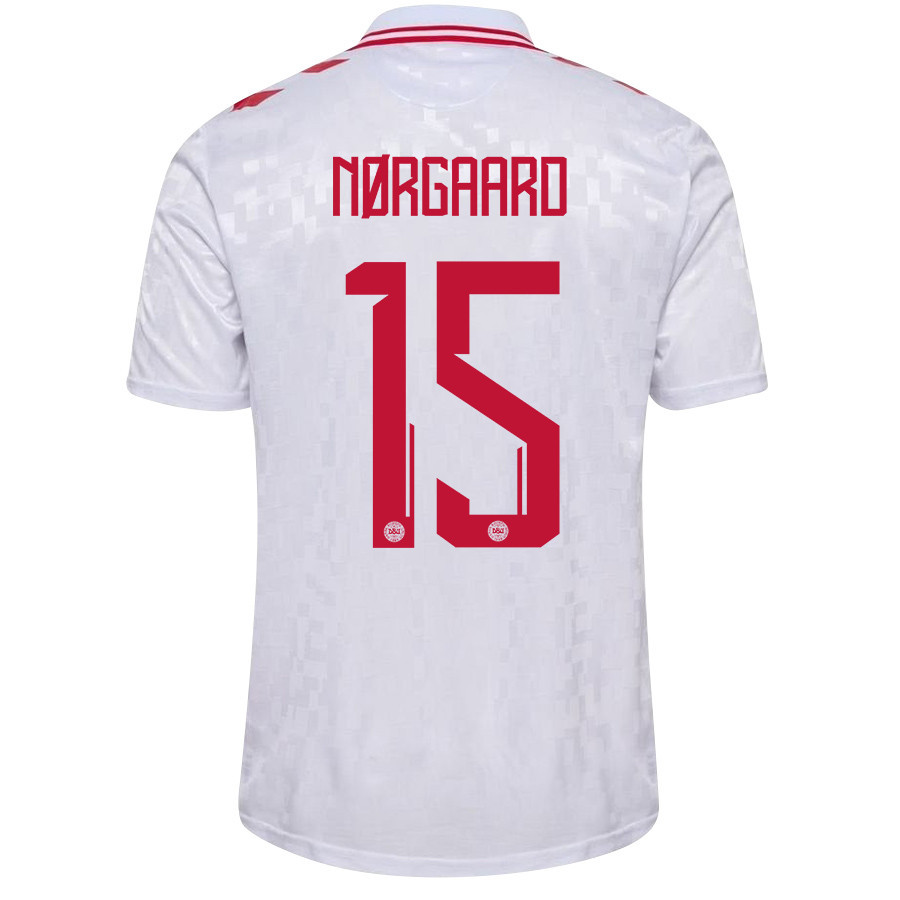 Christian Nørgaard 15 Denmark National Team 2024/25 Away Men Jersey - White