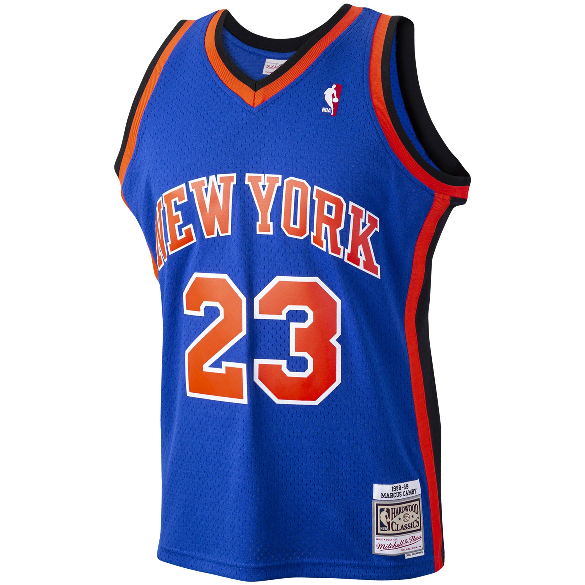 Marcus Camby New York Knicks Mitchell & Ness 1998\/99 Hardwood Classics Swingman Jersey - Blue