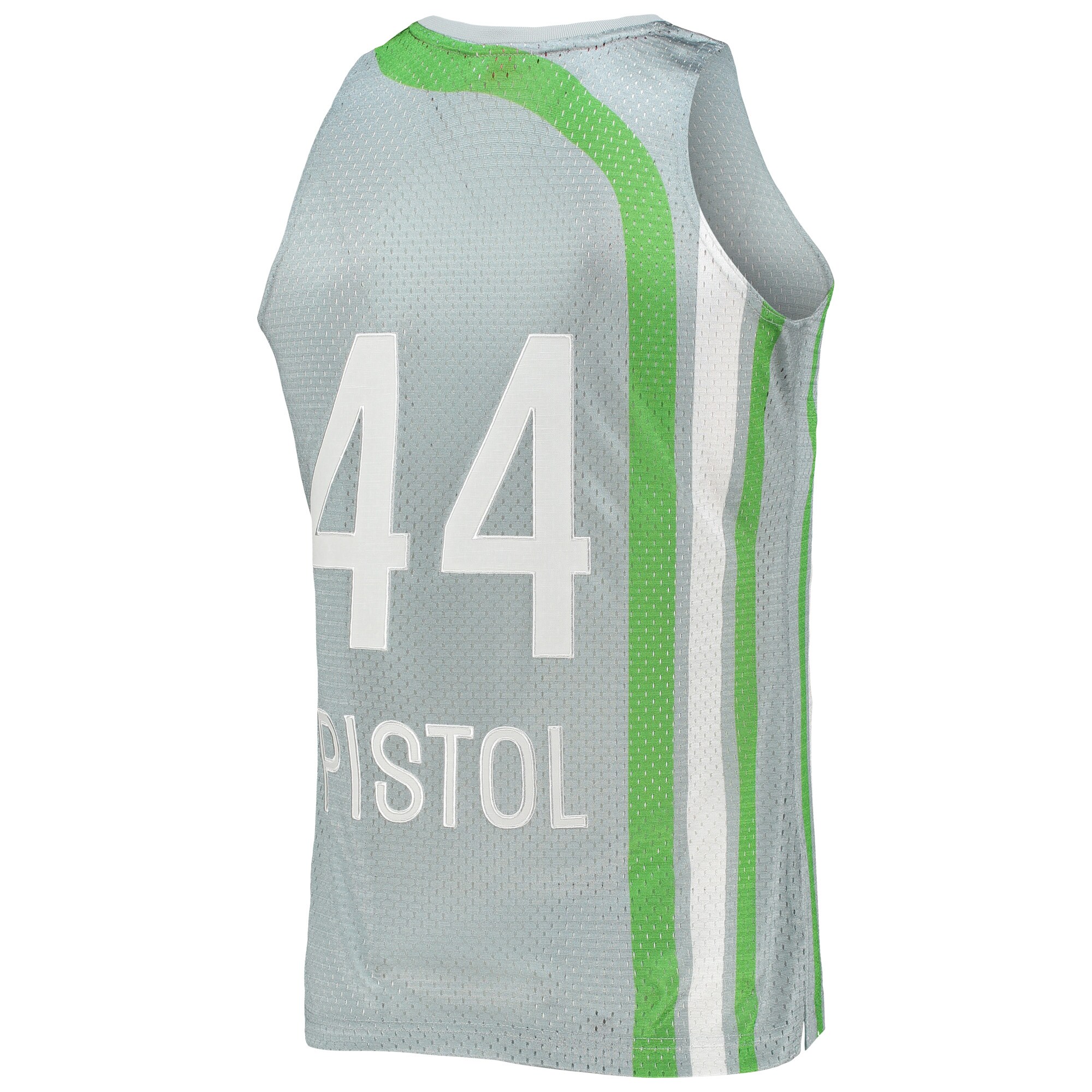 Pete Maravich Atlanta Hawks Mitchell & Ness 75th Anniversary 1971\/72 Hardwood Classics Swingman Jersey - Silver