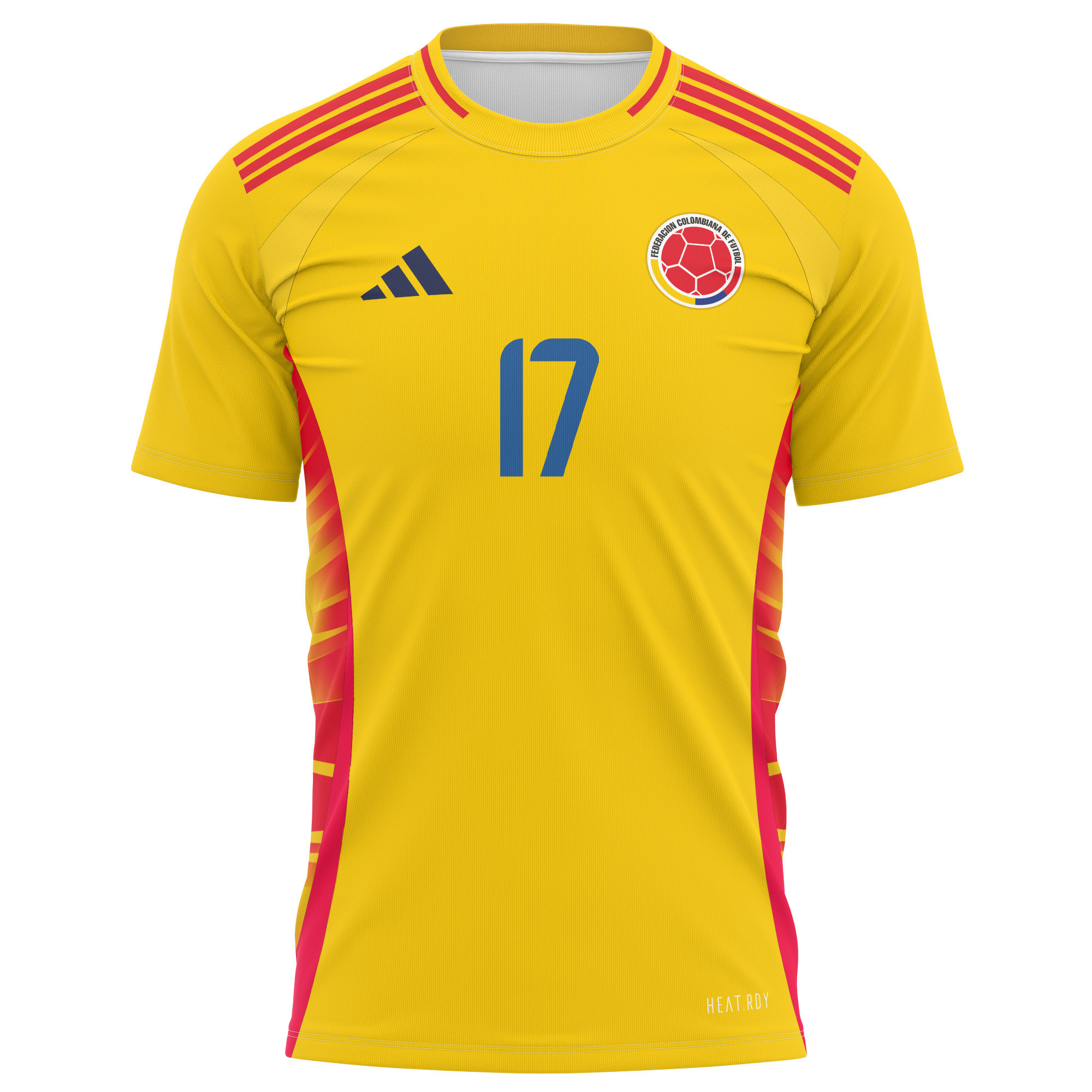 Johan Mojica 17 Colombia National Team 2024 Home Kits AOP T-shirt - Yellow