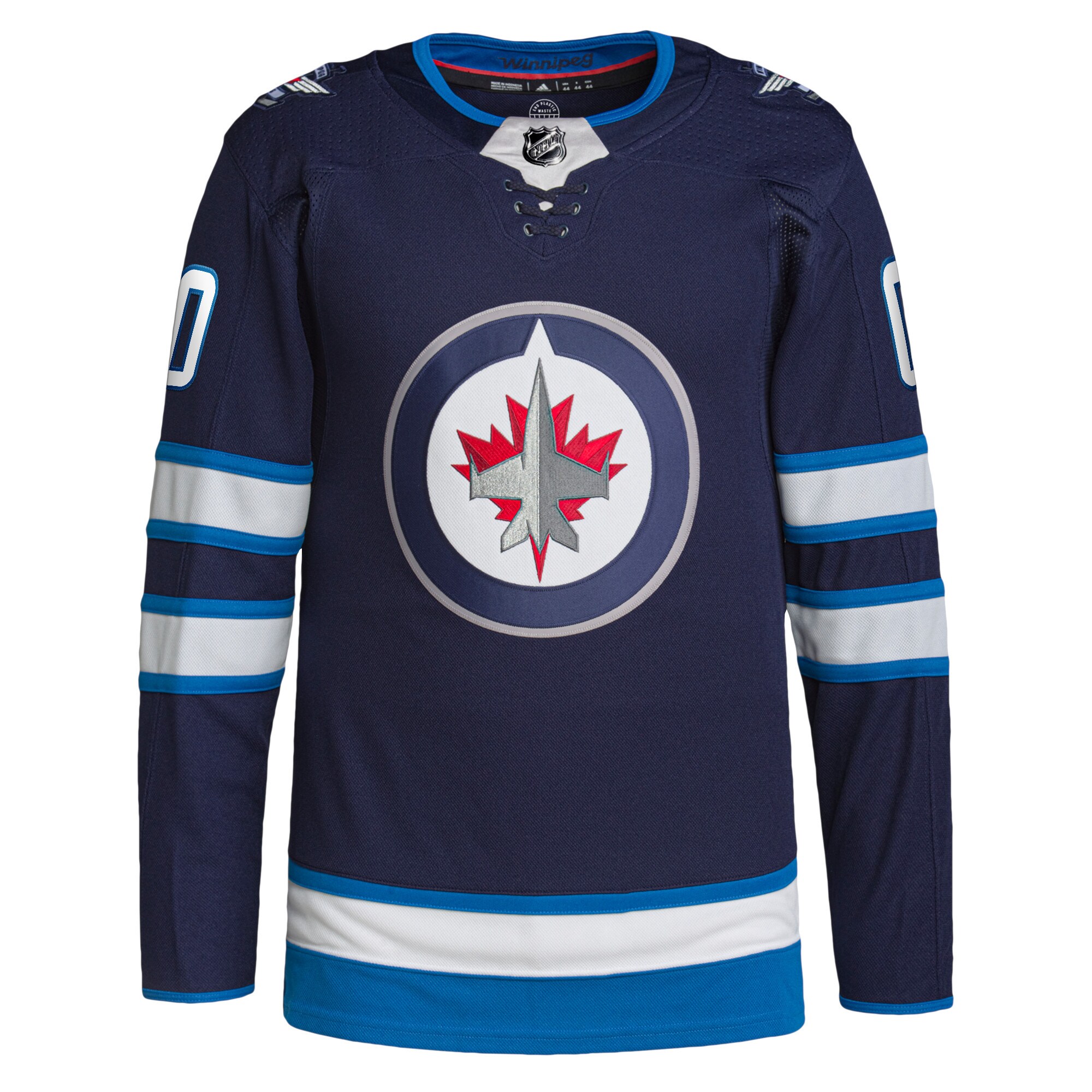 Winnipeg Jets adidas  Home  Primegreen Authentic Custom Jersey - Navy