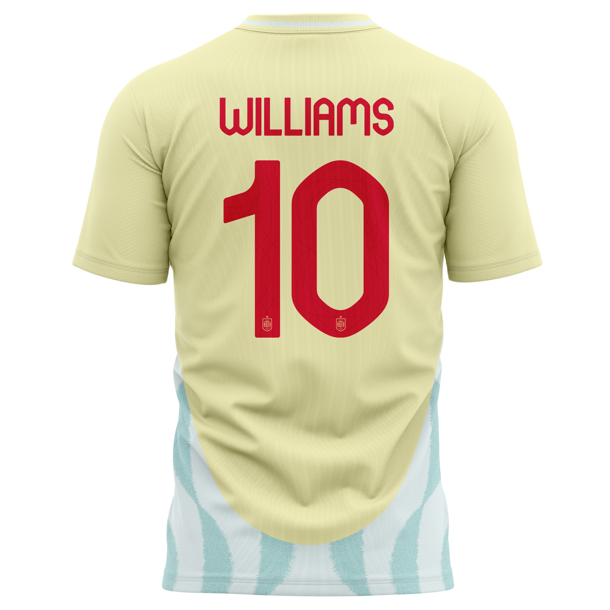 Nico Williams 10 Spain National Team 2024 Away Kits AOP T-shirt - Yellow