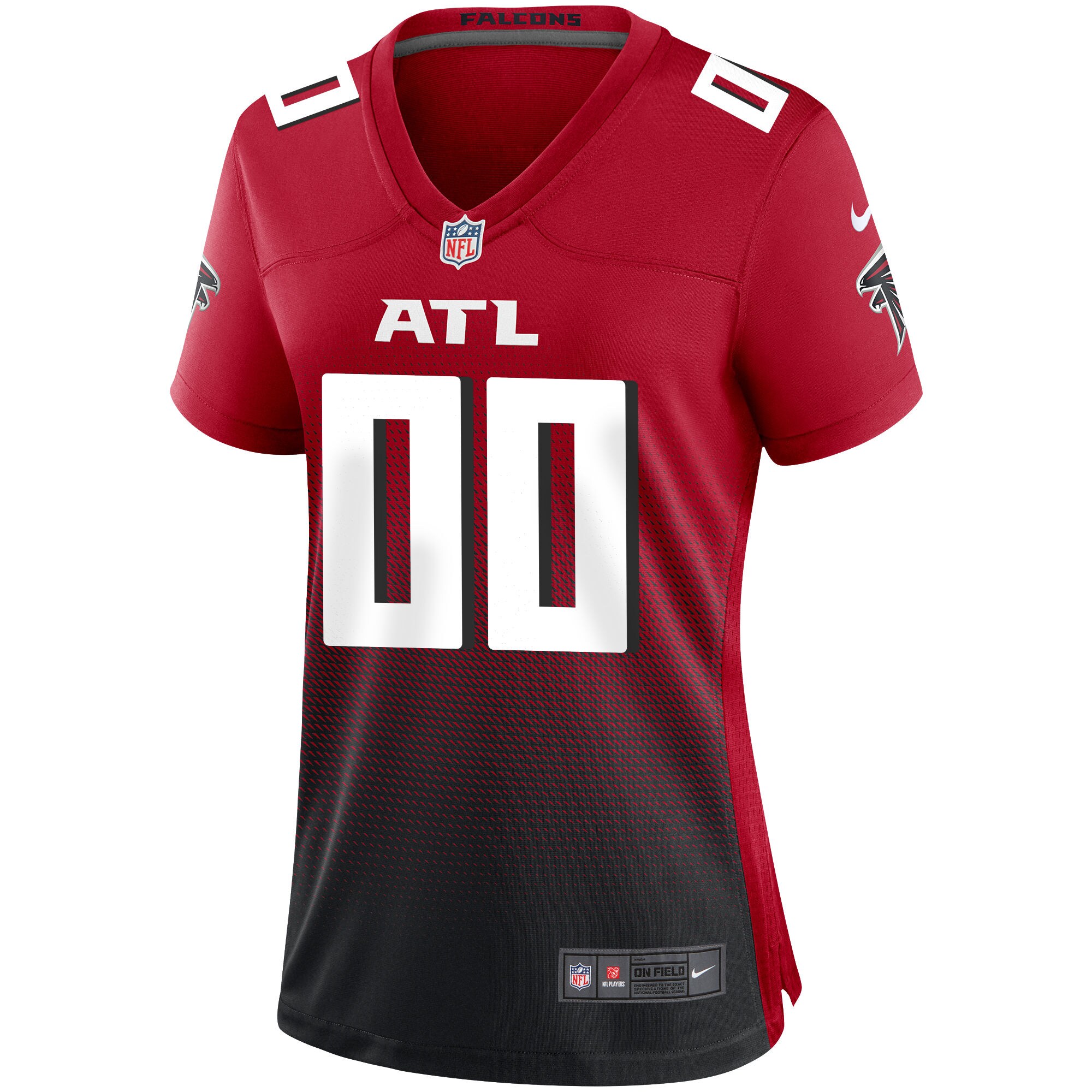 Atlanta Falcons  Women's Alternate Custom Game Jersey - Red