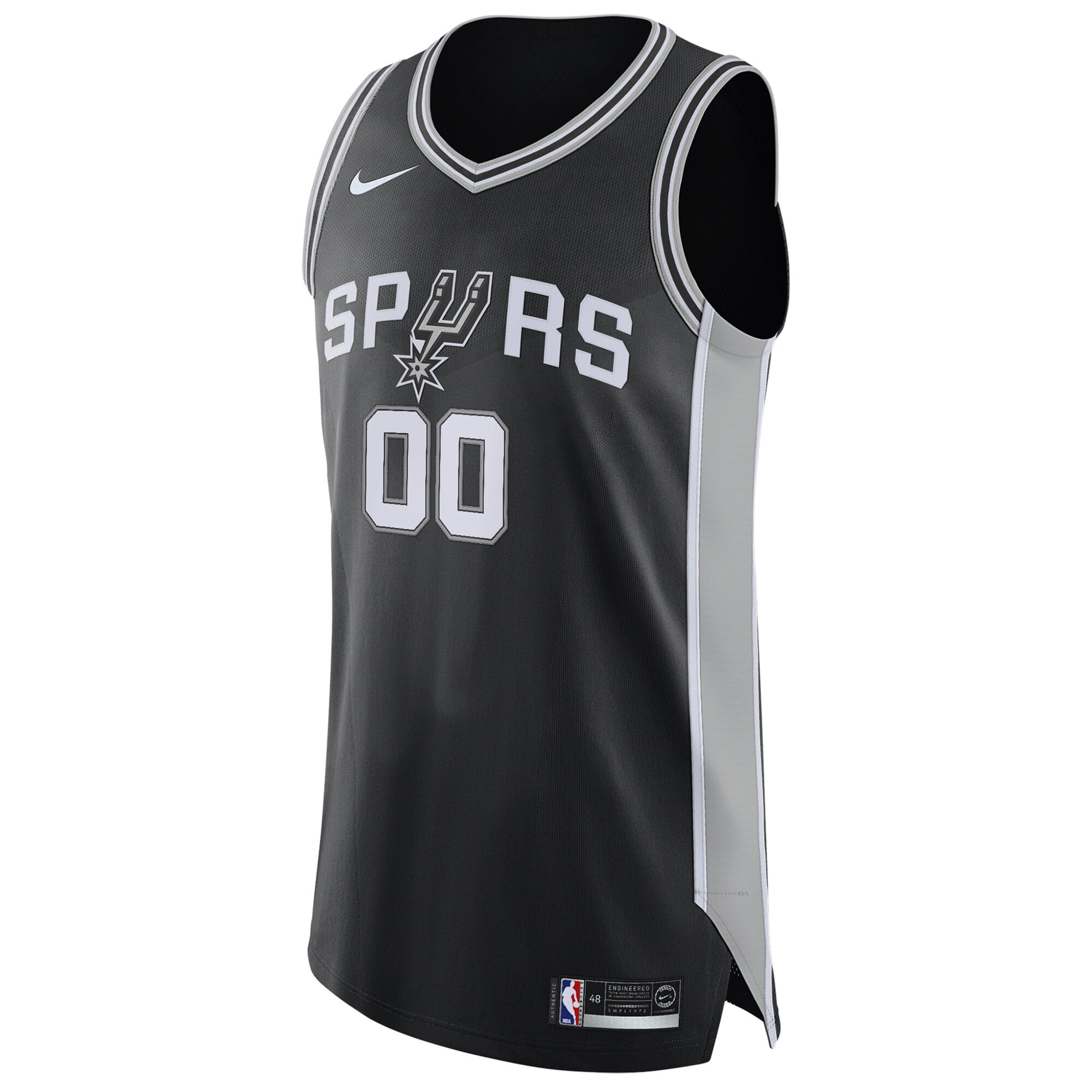 San Antonio Spurs  Authentic Custom Jersey Black - Icon Edition