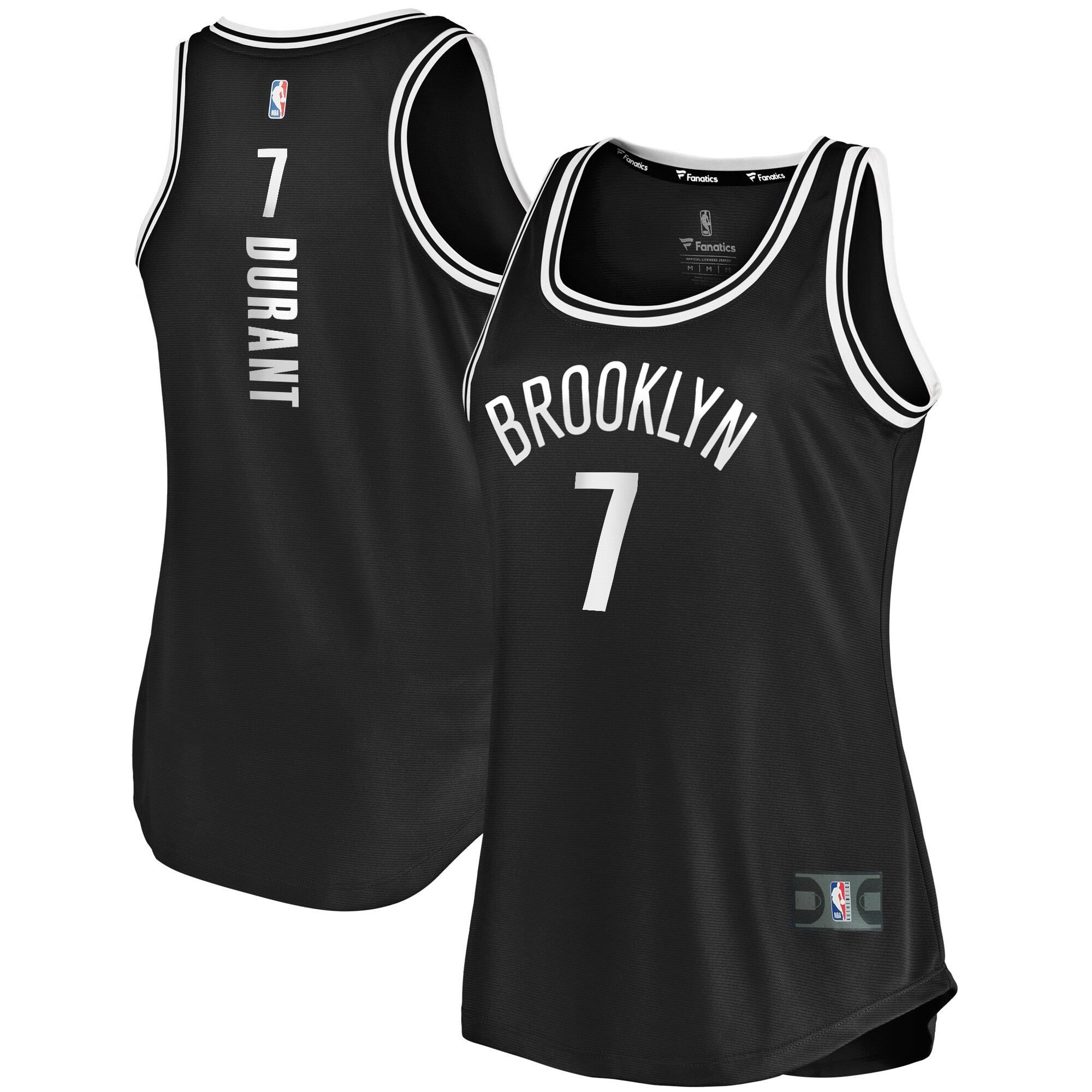 Kevin Durant Brooklyn Nets Fanatics Women's Fast Break Tank Jersey Black - Icon Edition