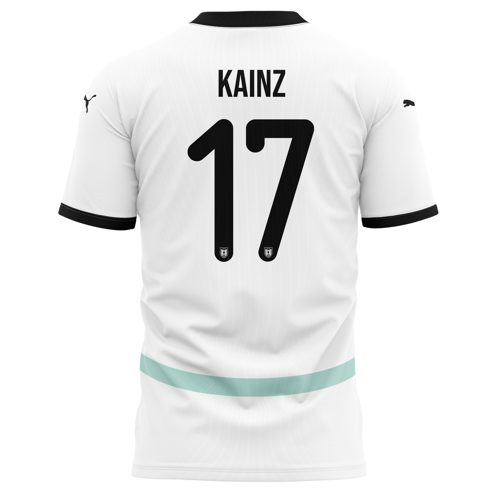Florian Kainz 17 Austria National Team 2024/25 Away Kits AOP T-shirt - White