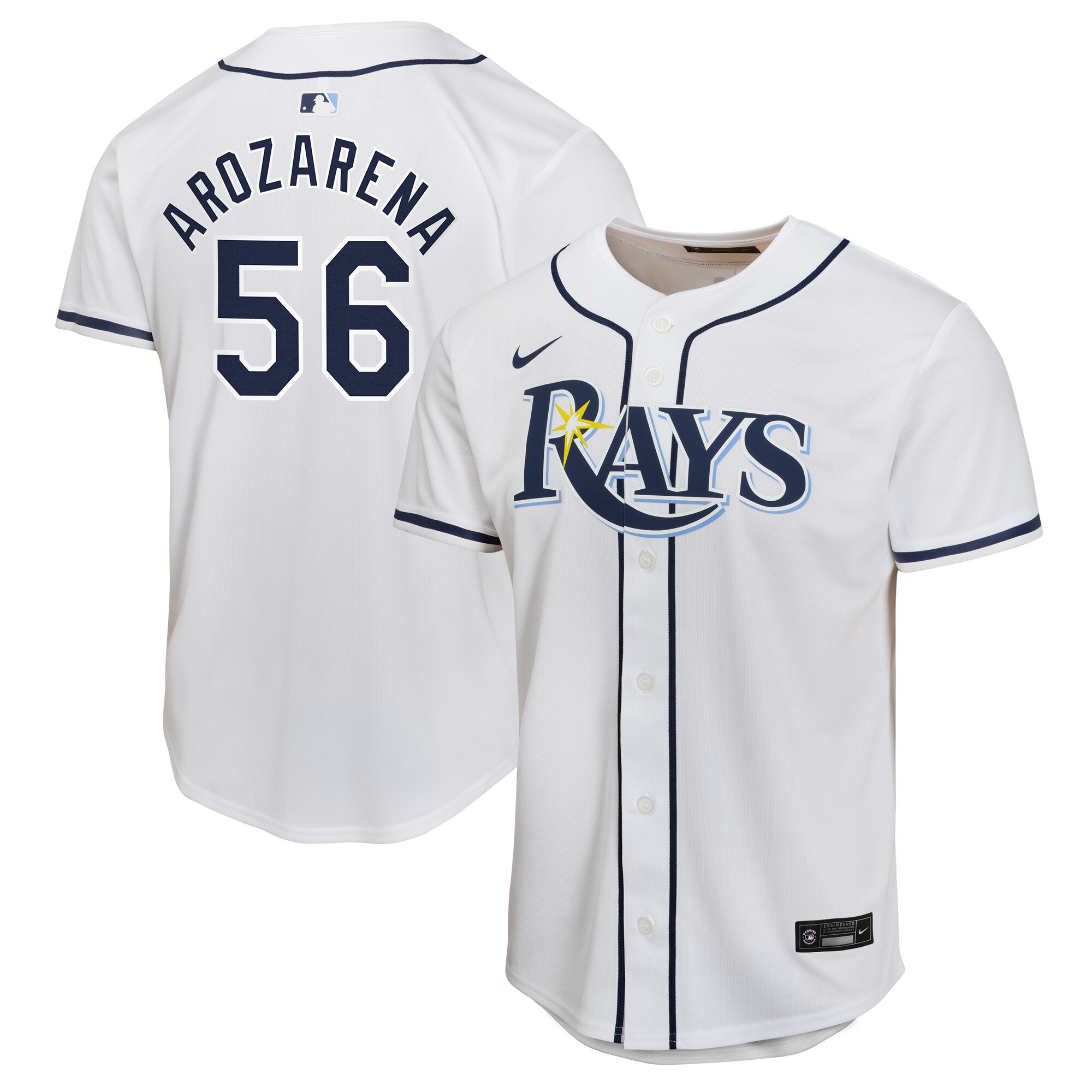 Randy Arozarena Tampa Bay Rays  Youth Home Game Player Jersey - White