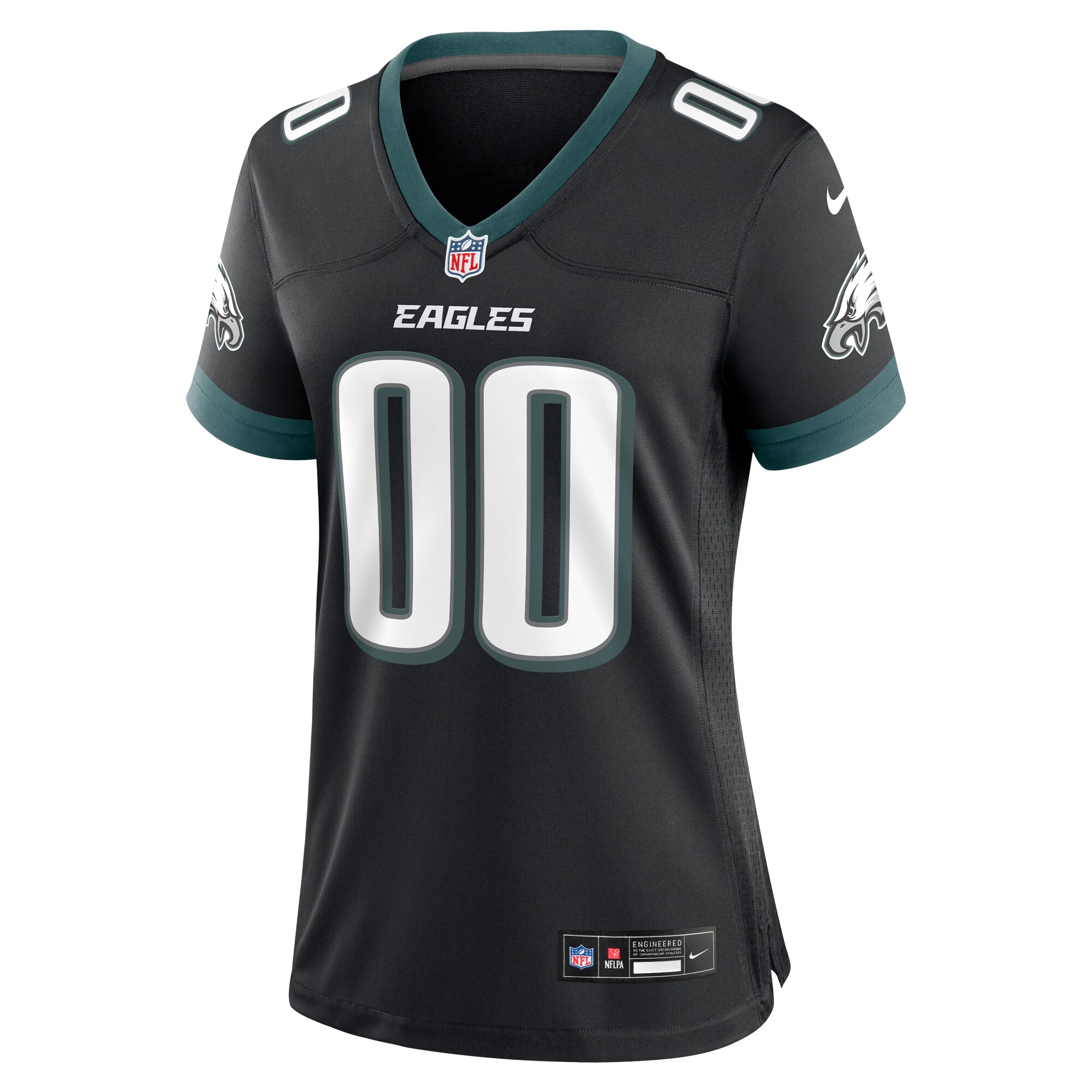 Philadelphia Eagles  Women's Alternate Custom Game Jersey - Black